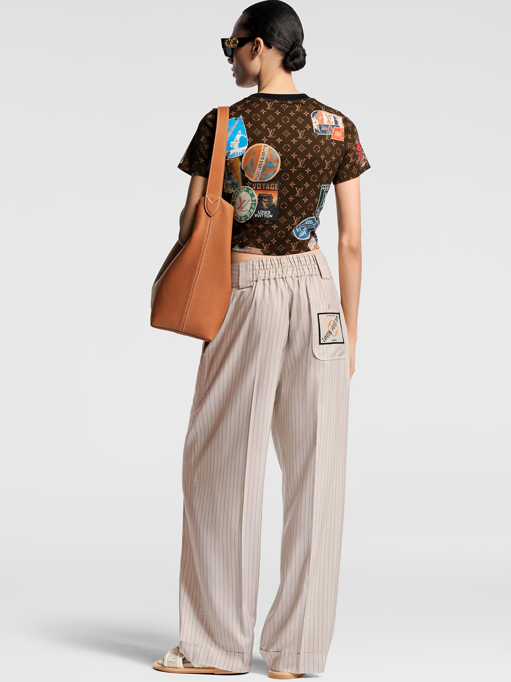 ÁO LOUIS VUITTON DARK BROWN ELYSEE PALACE CROP TOP 3