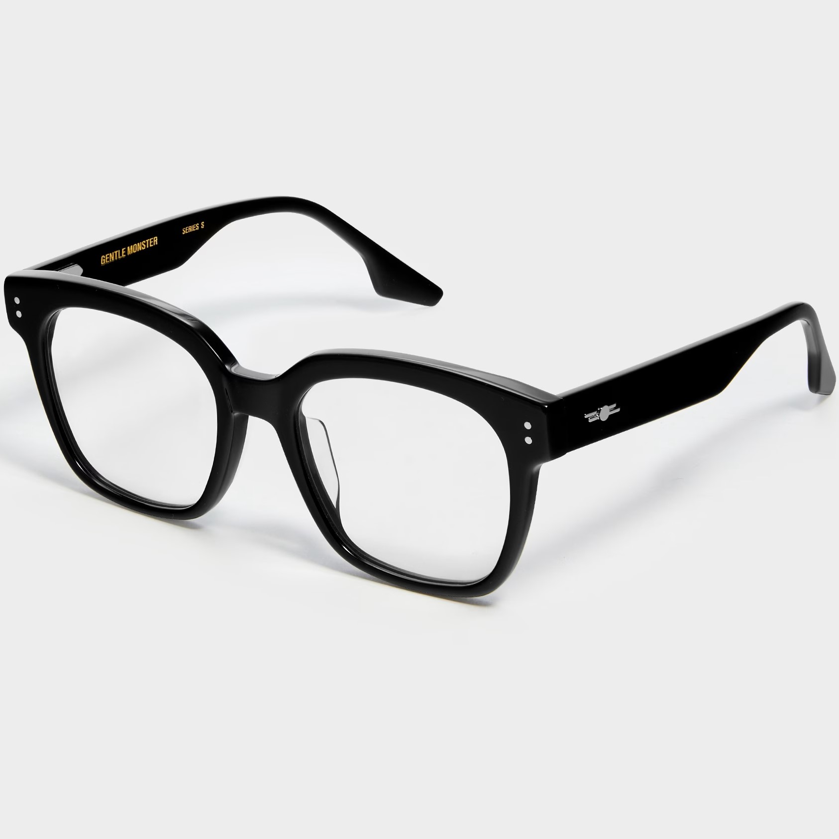 KÍNH GỌNG CẬN GENTLE MONSTER UNA C N 01 SQUARE BLACK ACETATE FRAME 4