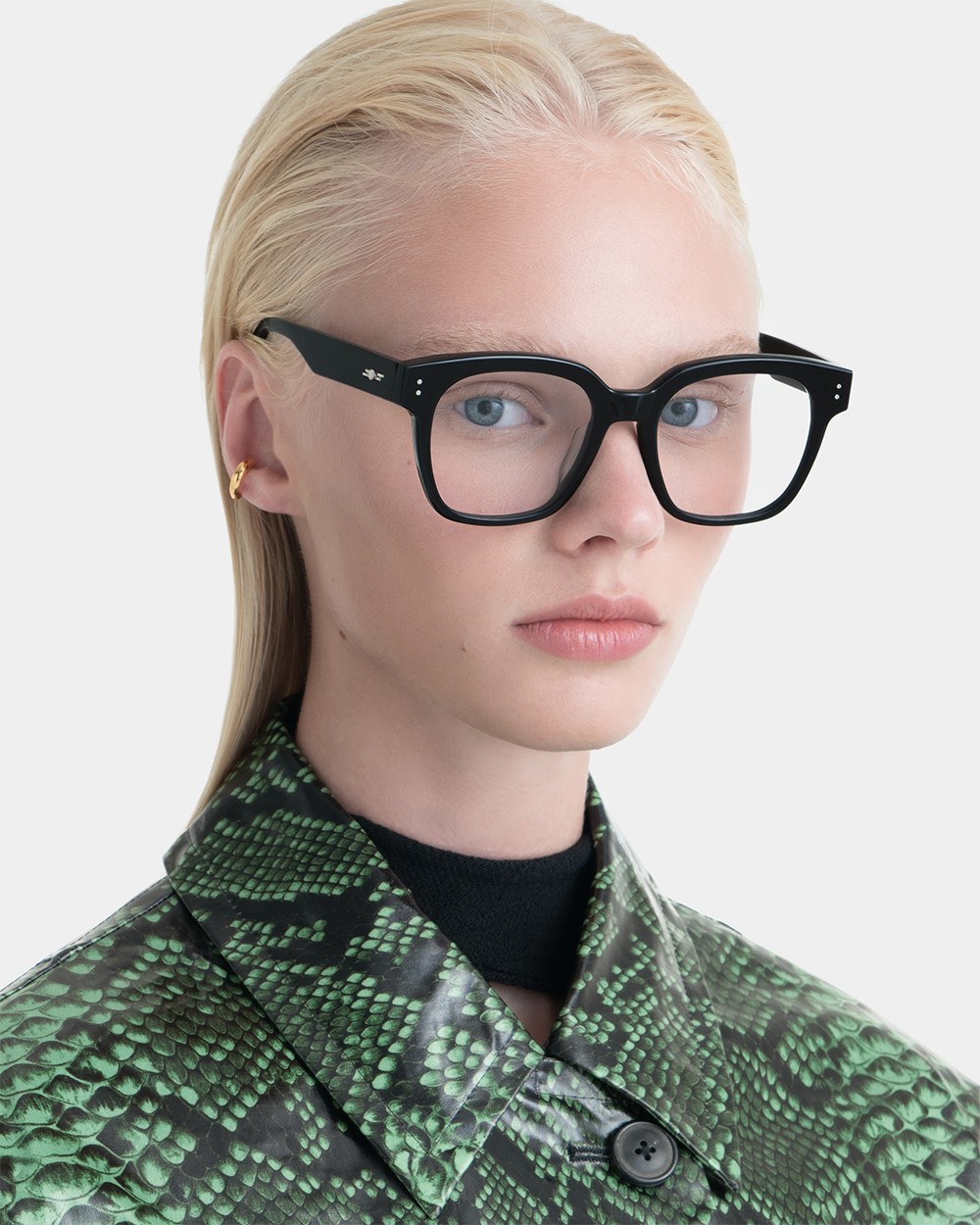 KÍNH GỌNG CẬN GENTLE MONSTER UNA C N 01 SQUARE BLACK ACETATE FRAME 5