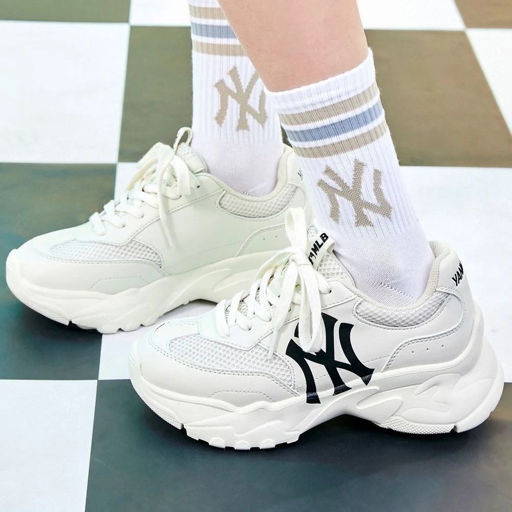GIÀY THỂ THAO MLB NY BIGBALL CHUNKY MESH NEW YORK YANKEES CREAM 3ASHCE12N-50CRS 9
