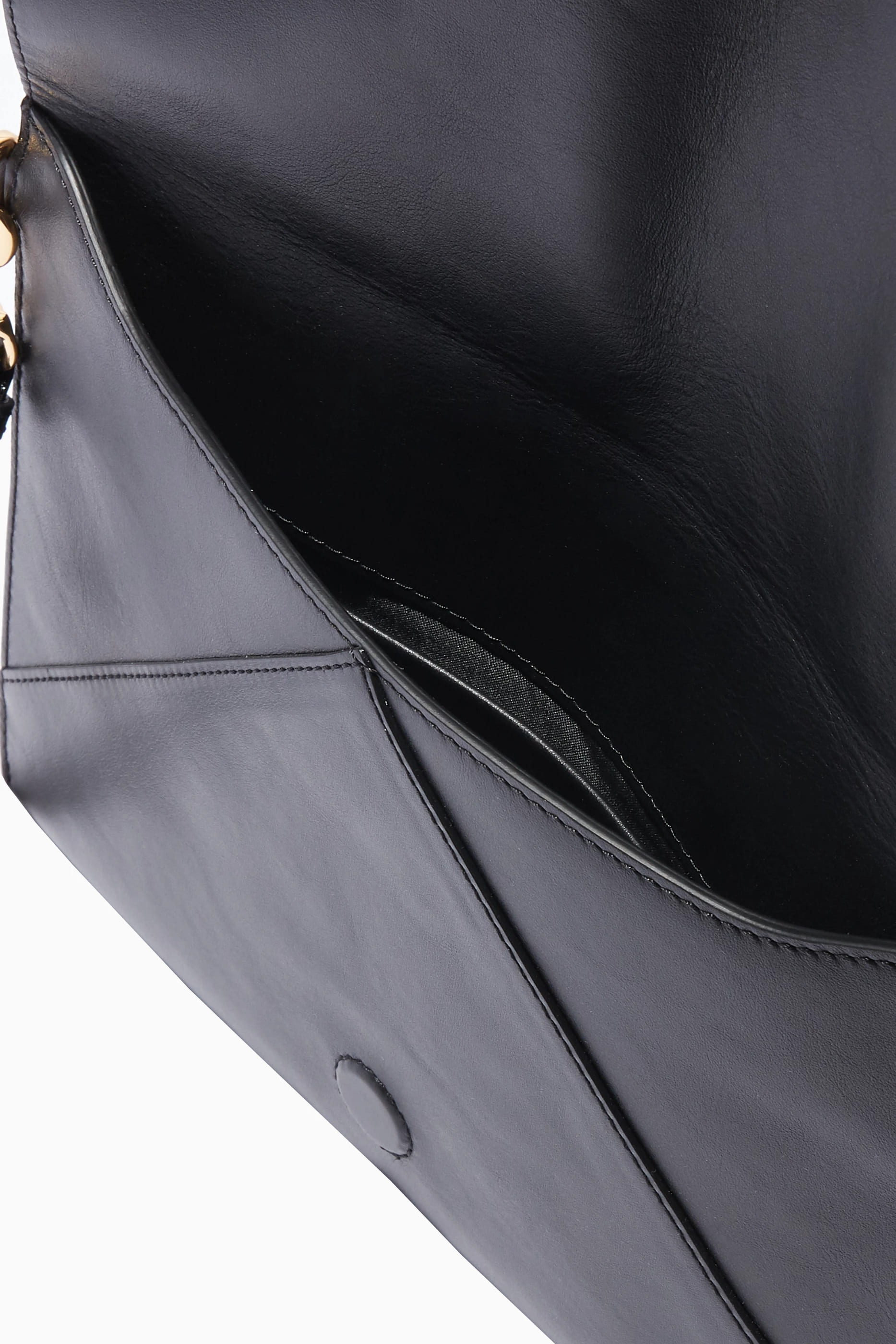 TÚI BÌ THƯ MOSCHINO BLACK LEATHER CLUTCH BAG 1