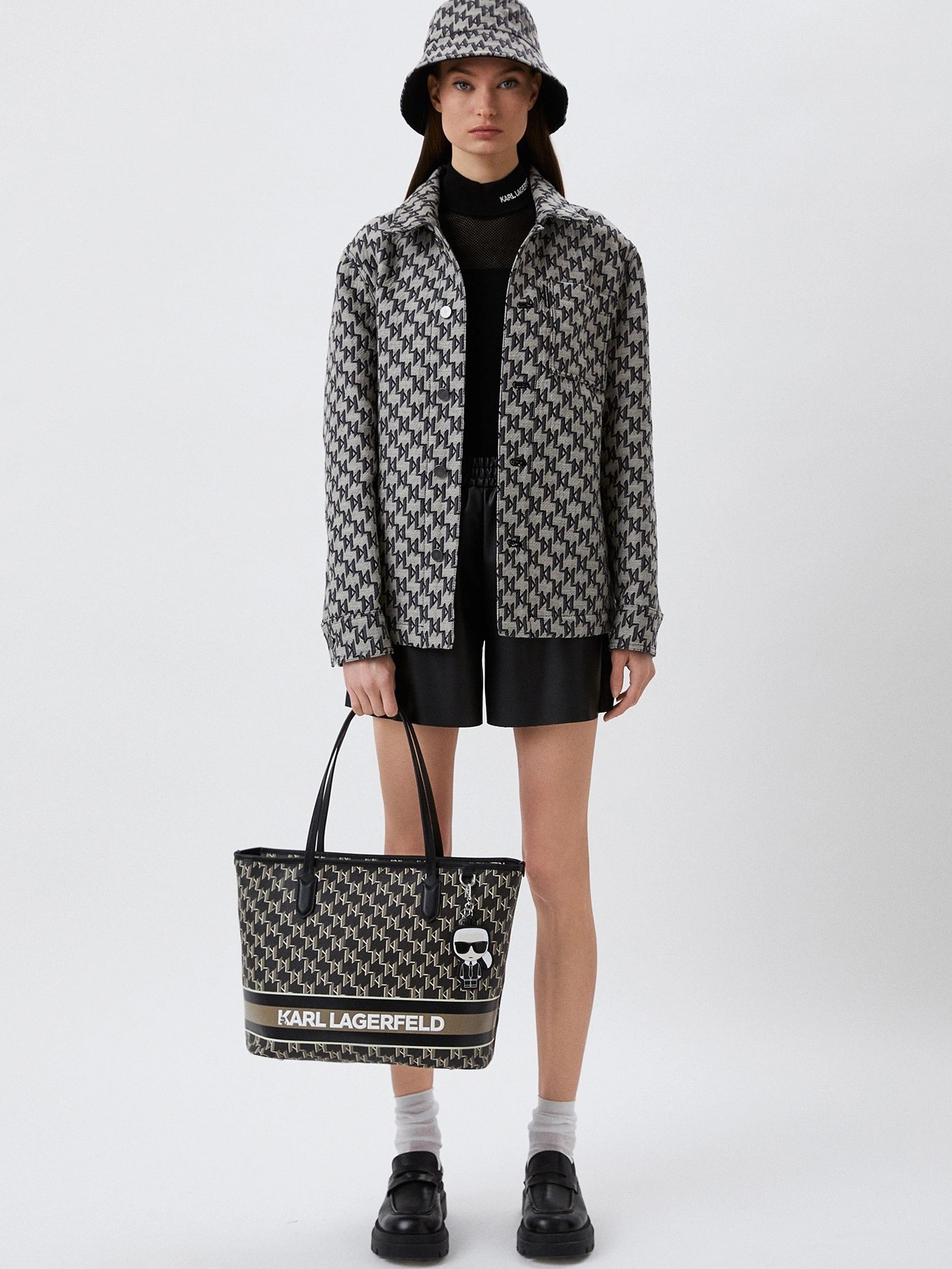 Túi Karl Lagerfeld Ikonik Mono Stripe Tote Bag 19