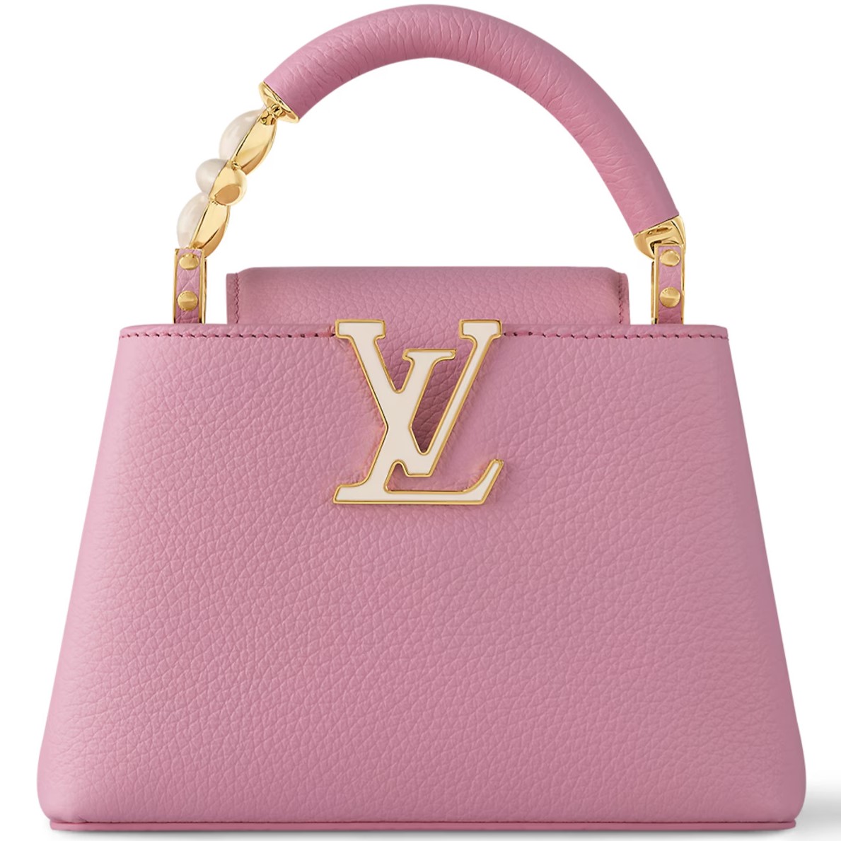 Túi Xách Tay Nữ Louis Vuitton Capucines Mini Marshmallow Pink 8