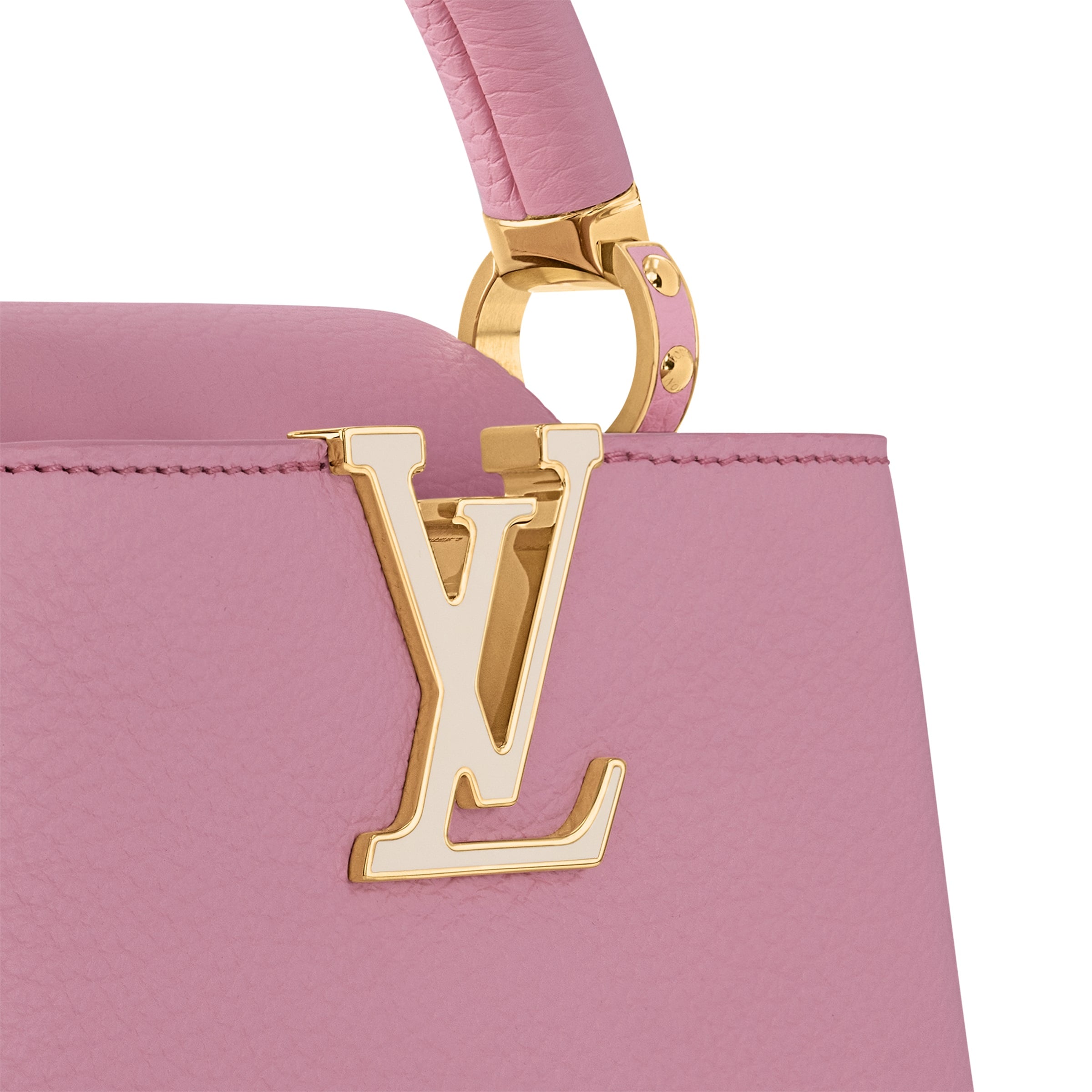 Túi Xách Tay Nữ Louis Vuitton Capucines Mini Marshmallow Pink 4