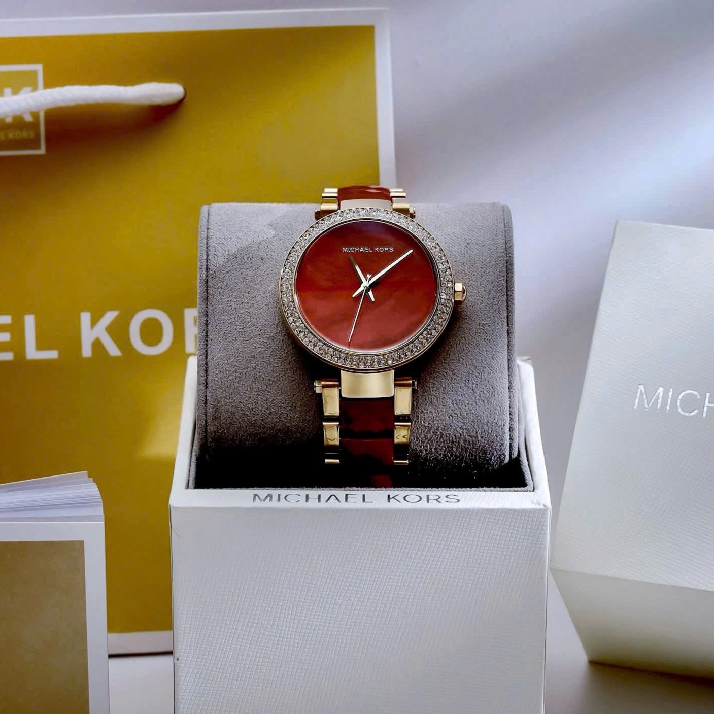 Đồng hồ nữ Michael Kors Parker Crystallized Red Gold Tone Ladies Watch MK6427 4