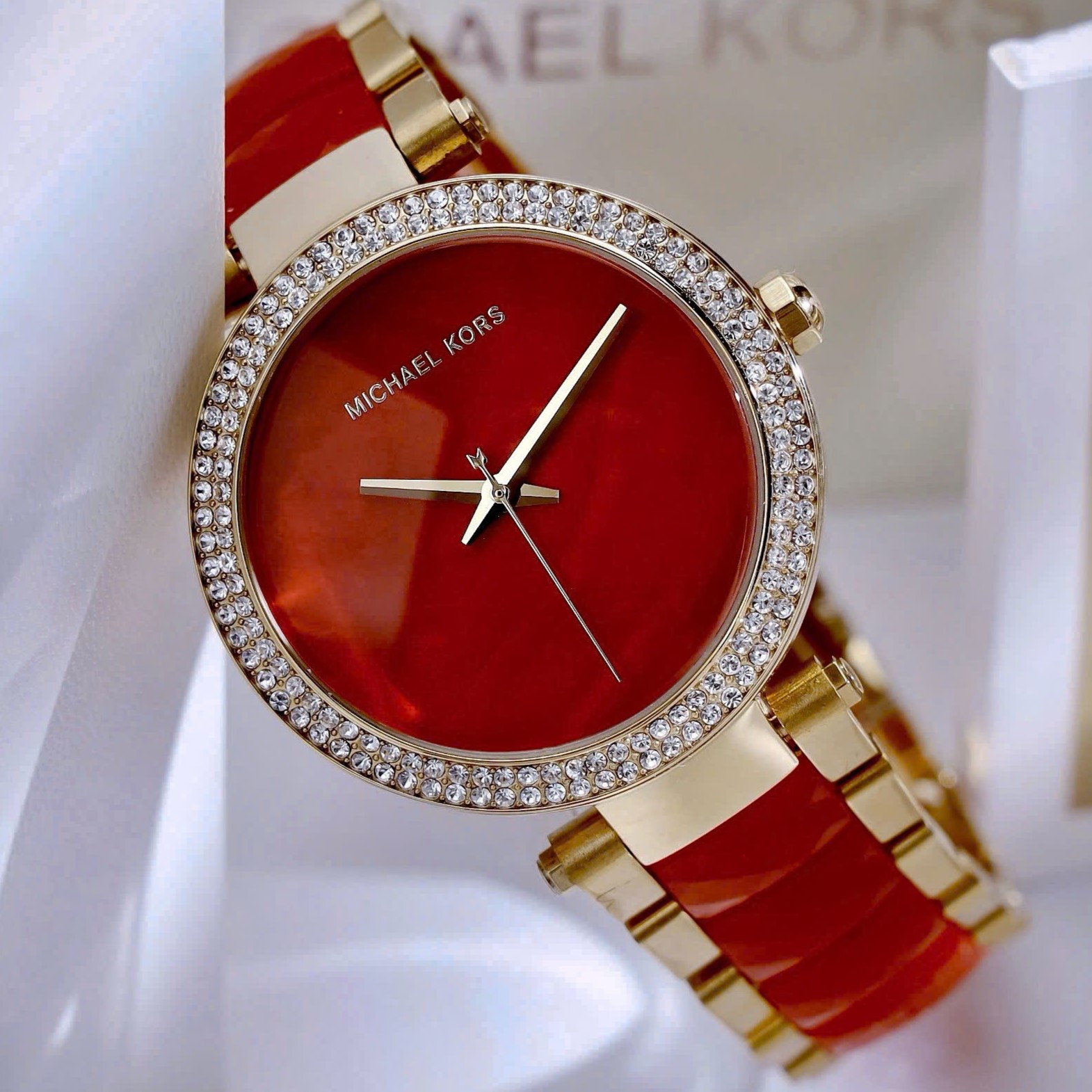 Đồng hồ nữ Michael Kors Parker Crystallized Red Gold Tone Ladies Watch MK6427 5