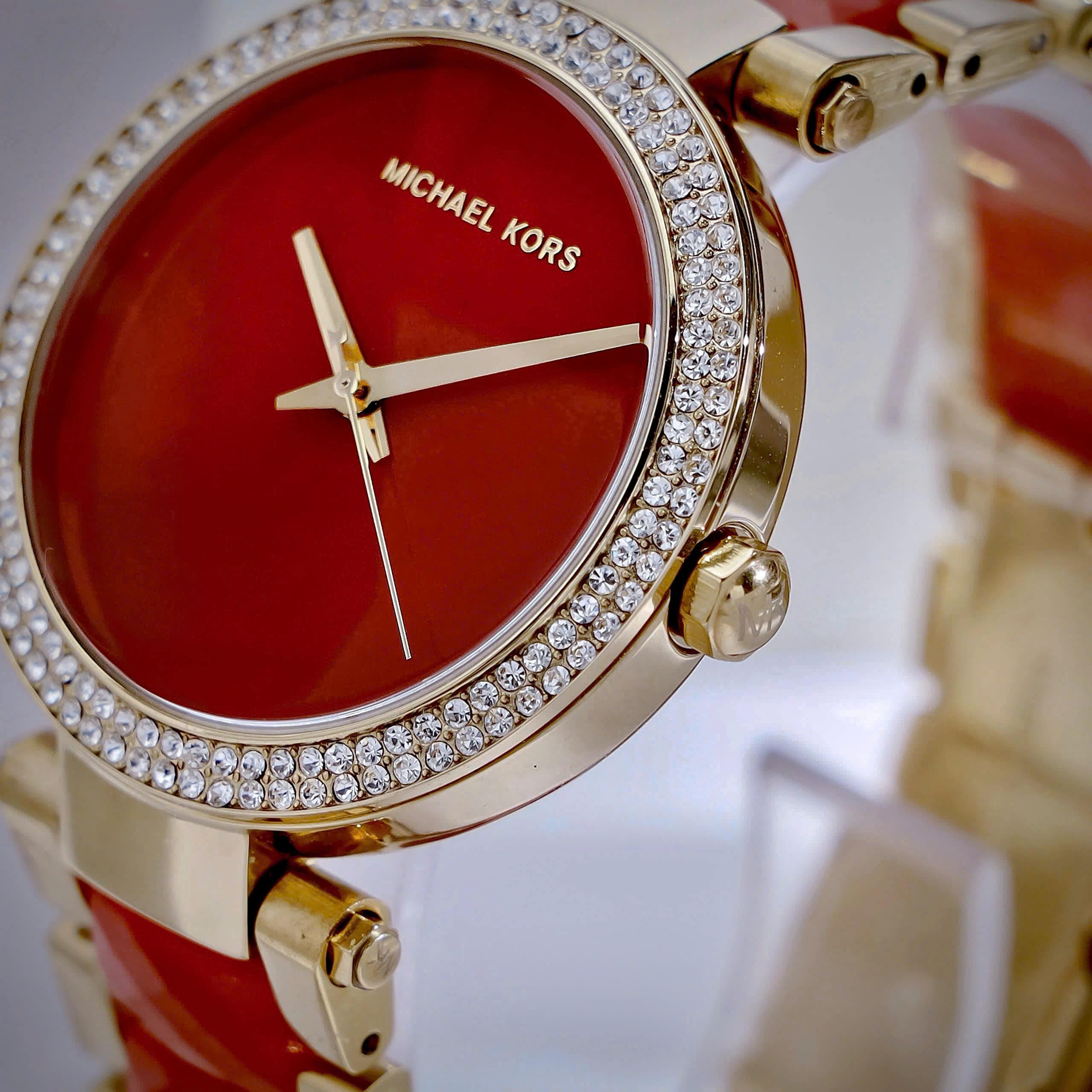 Đồng hồ nữ Michael Kors Parker Crystallized Red Gold Tone Ladies Watch MK6427 6