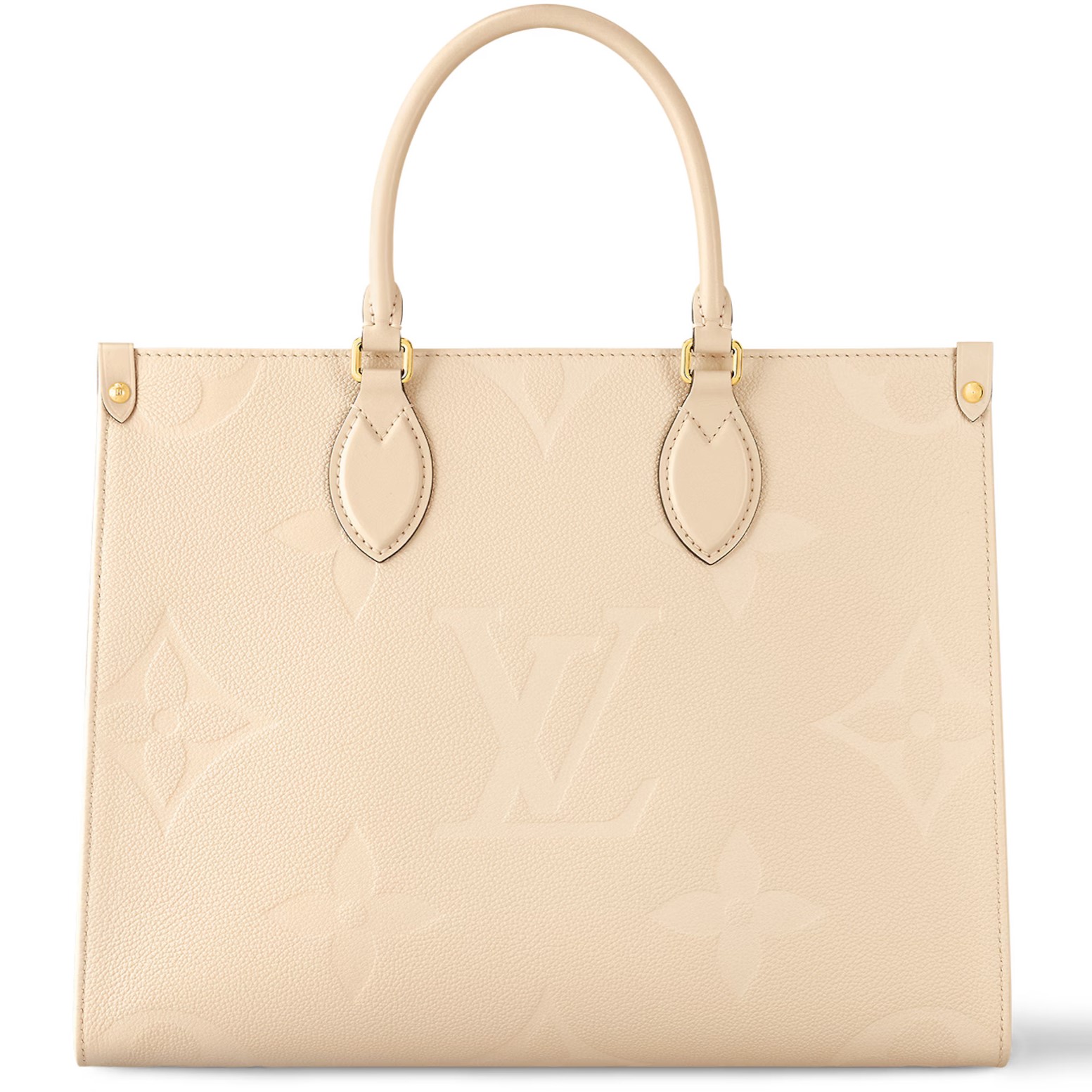 TÚI TOTE LV LOUIS VUITTON ONTHEGO MM TOTE BAG MONOGRAM EMPREINTE LEATHER CREAM M46531 1