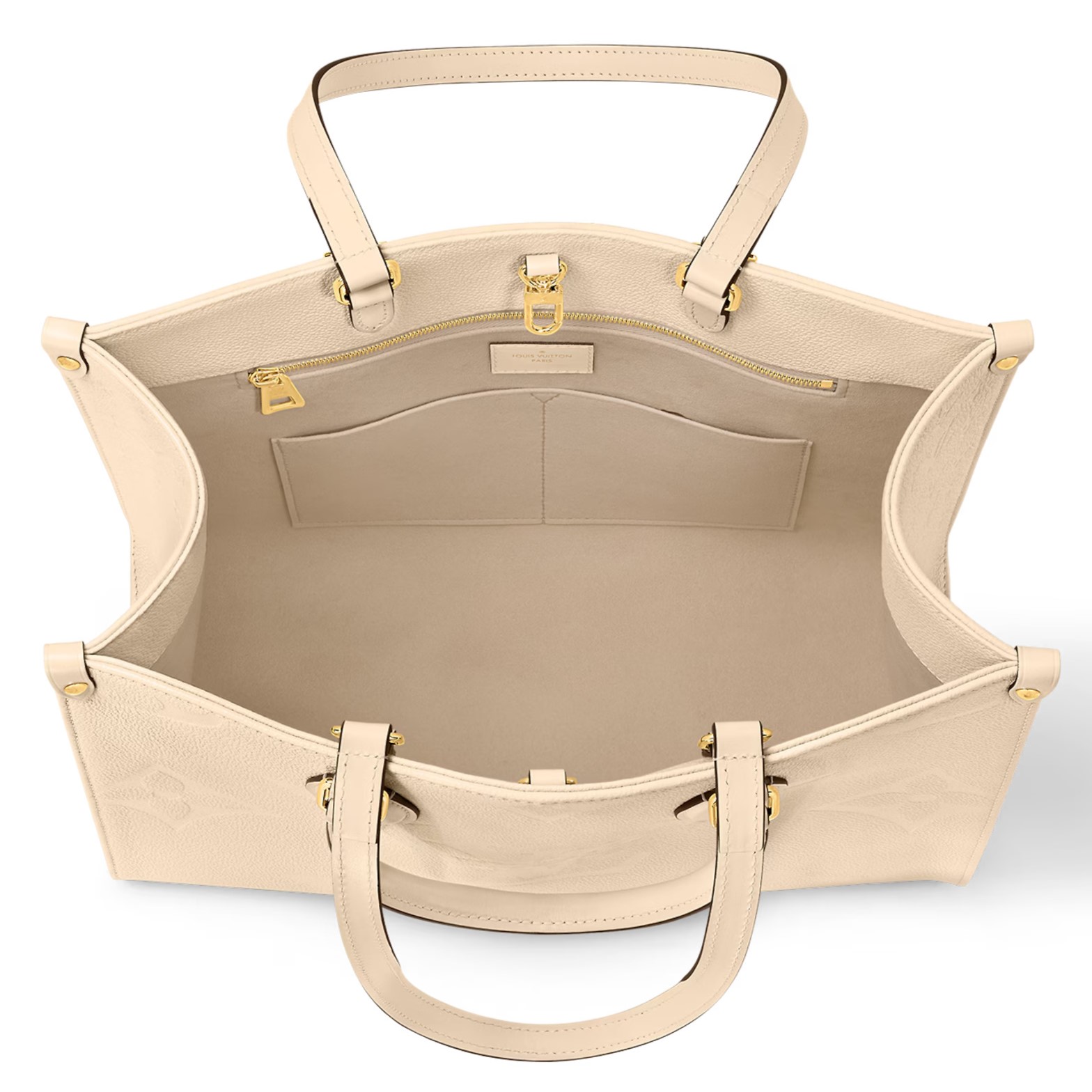 TÚI TOTE LV LOUIS VUITTON ONTHEGO MM TOTE BAG MONOGRAM EMPREINTE LEATHER CREAM M46531 5