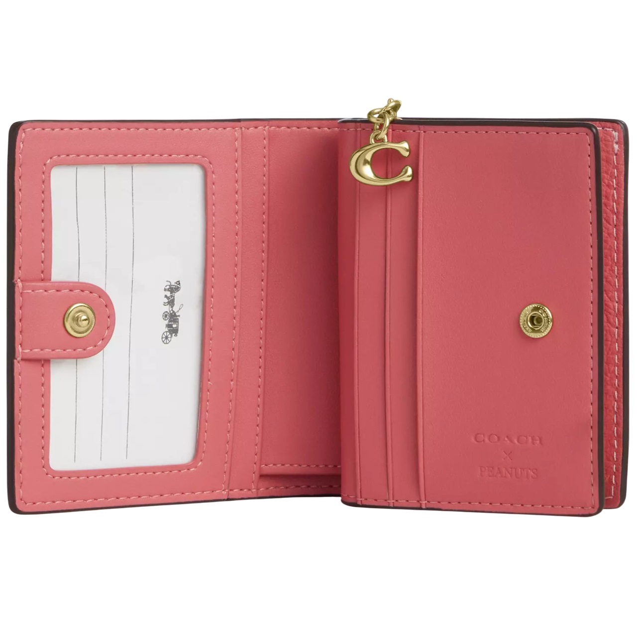 Ví Coach X Peanuts Snap Wallet With Lucy Bright Coral Multi CBN89 1