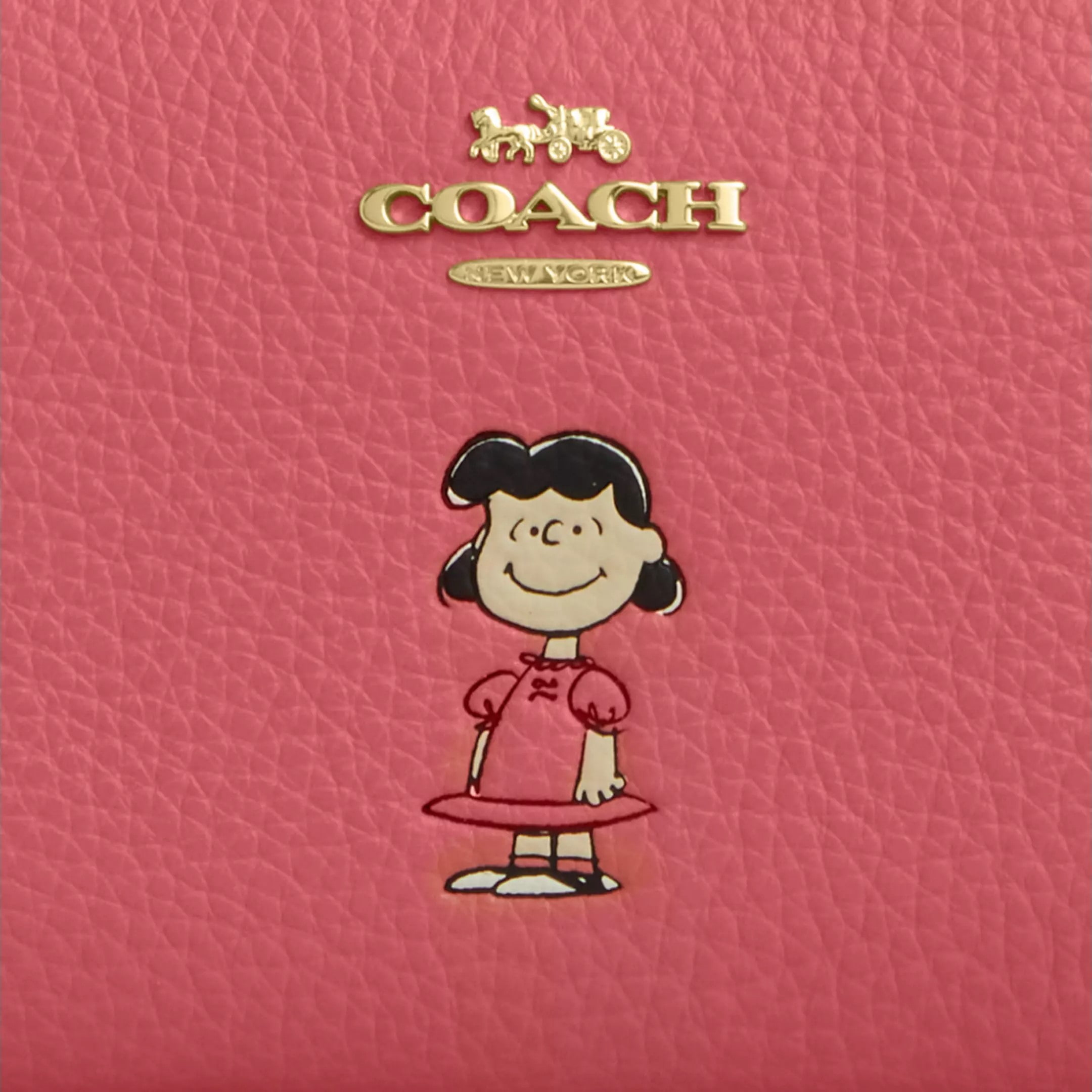 Ví Coach X Peanuts Snap Wallet With Lucy Bright Coral Multi CBN89 2