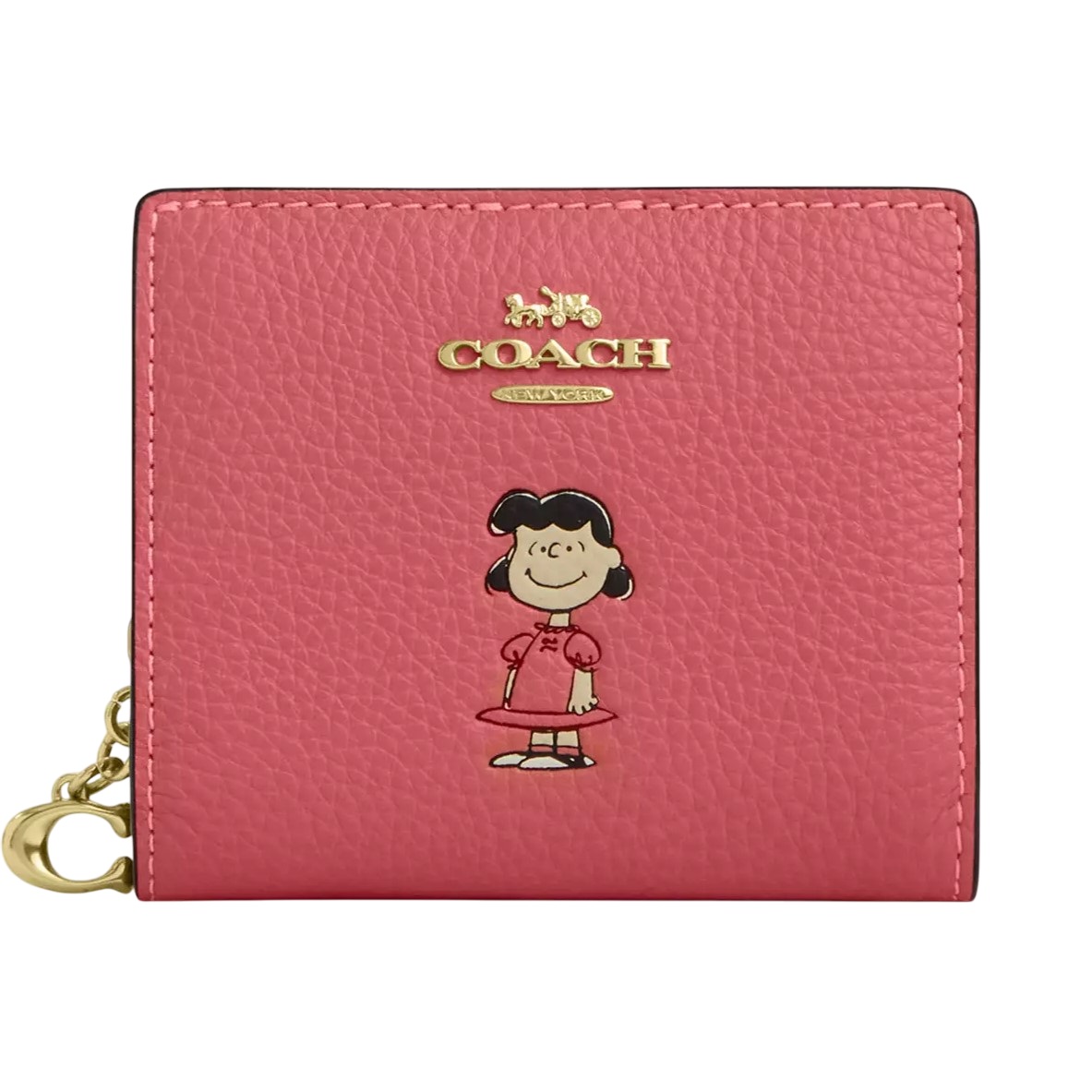 Ví Coach X Peanuts Snap Wallet With Lucy Bright Coral Multi CBN89 3