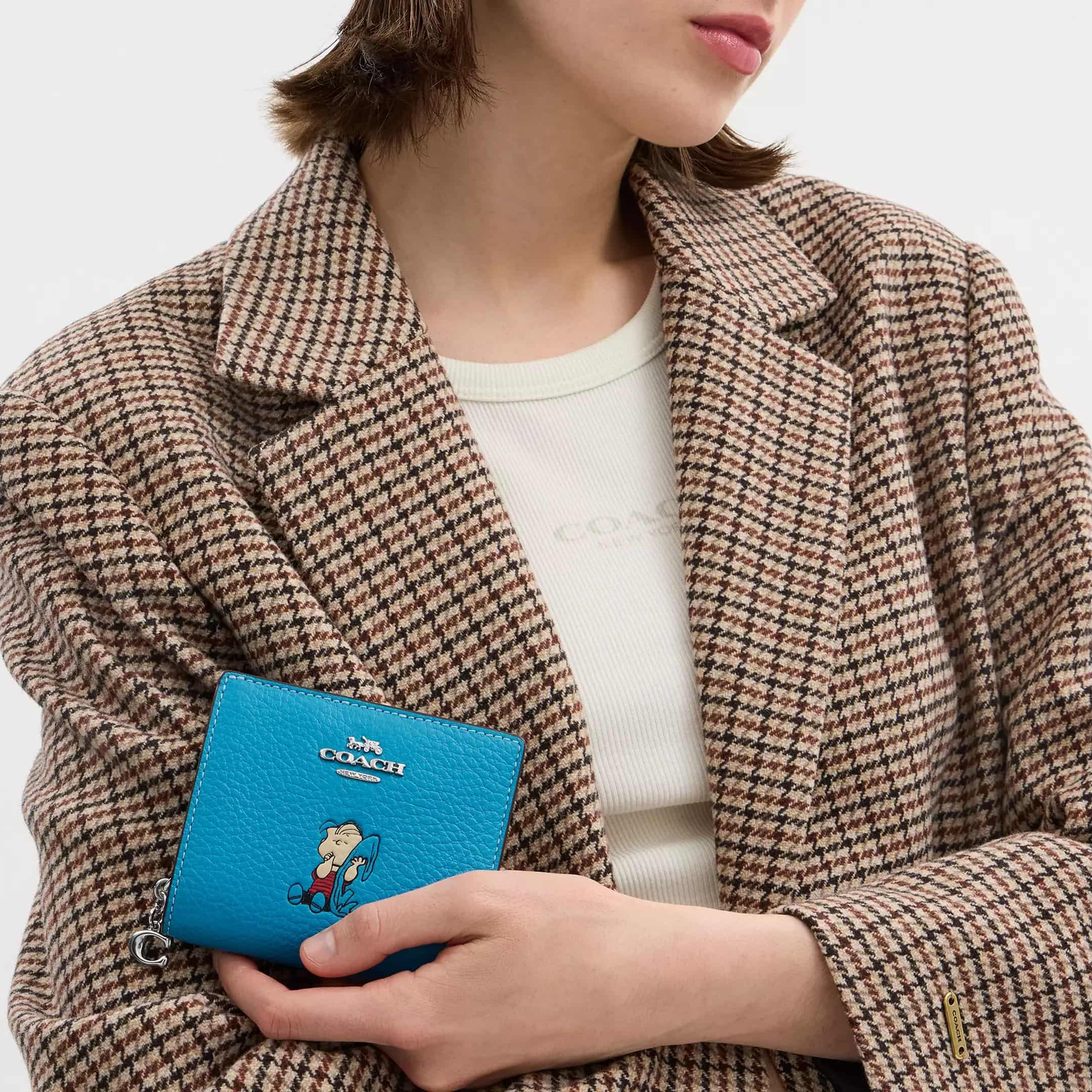 Ví Coach X Peanuts Snap Wallet With Linus Parrot Blue Multi CBN91 2