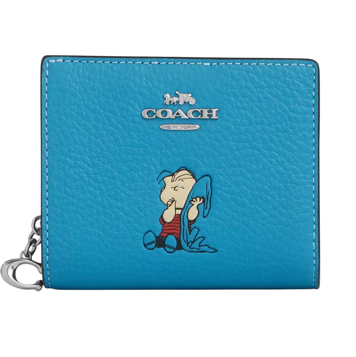 Ví Coach X Peanuts Snap Wallet With Linus Parrot Blue Multi CBN91 4