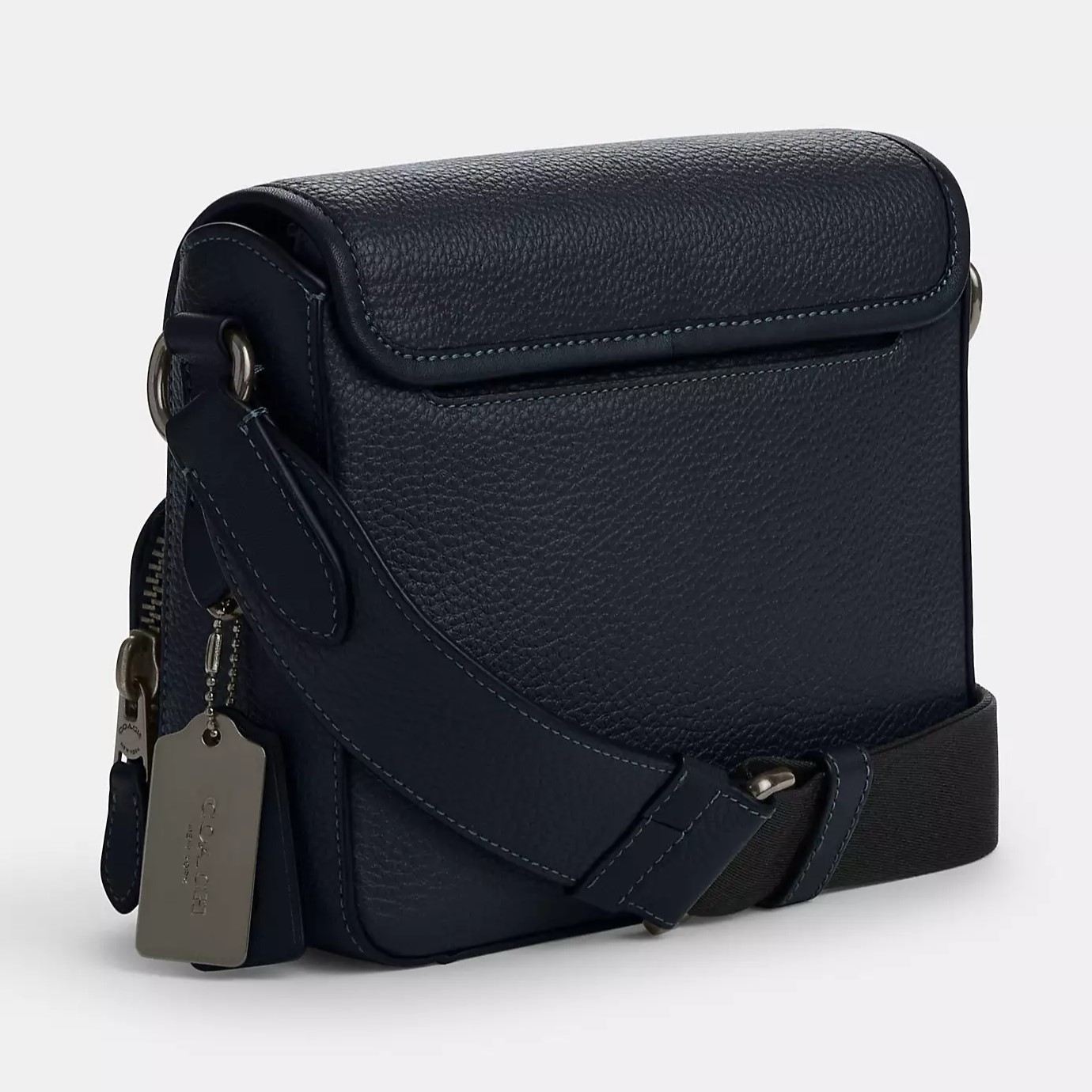 TÚI COACH NAM SULLIVAN FLAP CROSSBODY IN MIDNIGHT NAVY REFINED PEBBLE LEATHER AND SMOOTH CALF LEATHER CN729 4