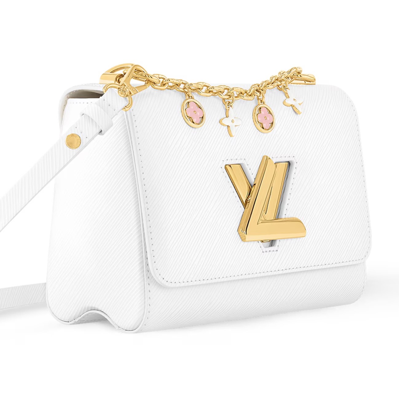 Túi xách nữ Louis Vuitton Twist MM Optic White 3