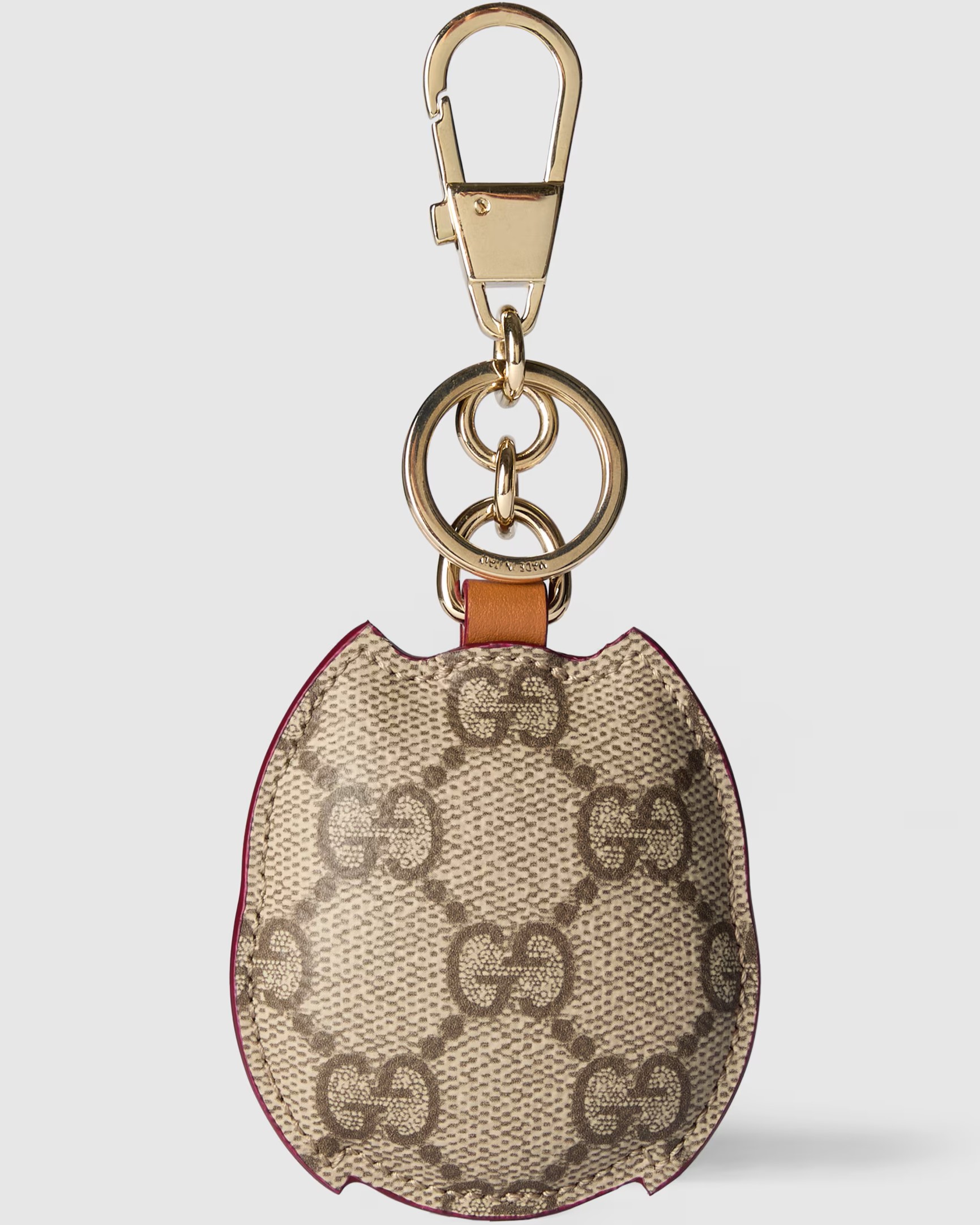Móc khóa Gucci Owl-Shaped Beige and Dark Brown New GG Monogram Canvas Bag Charm 7