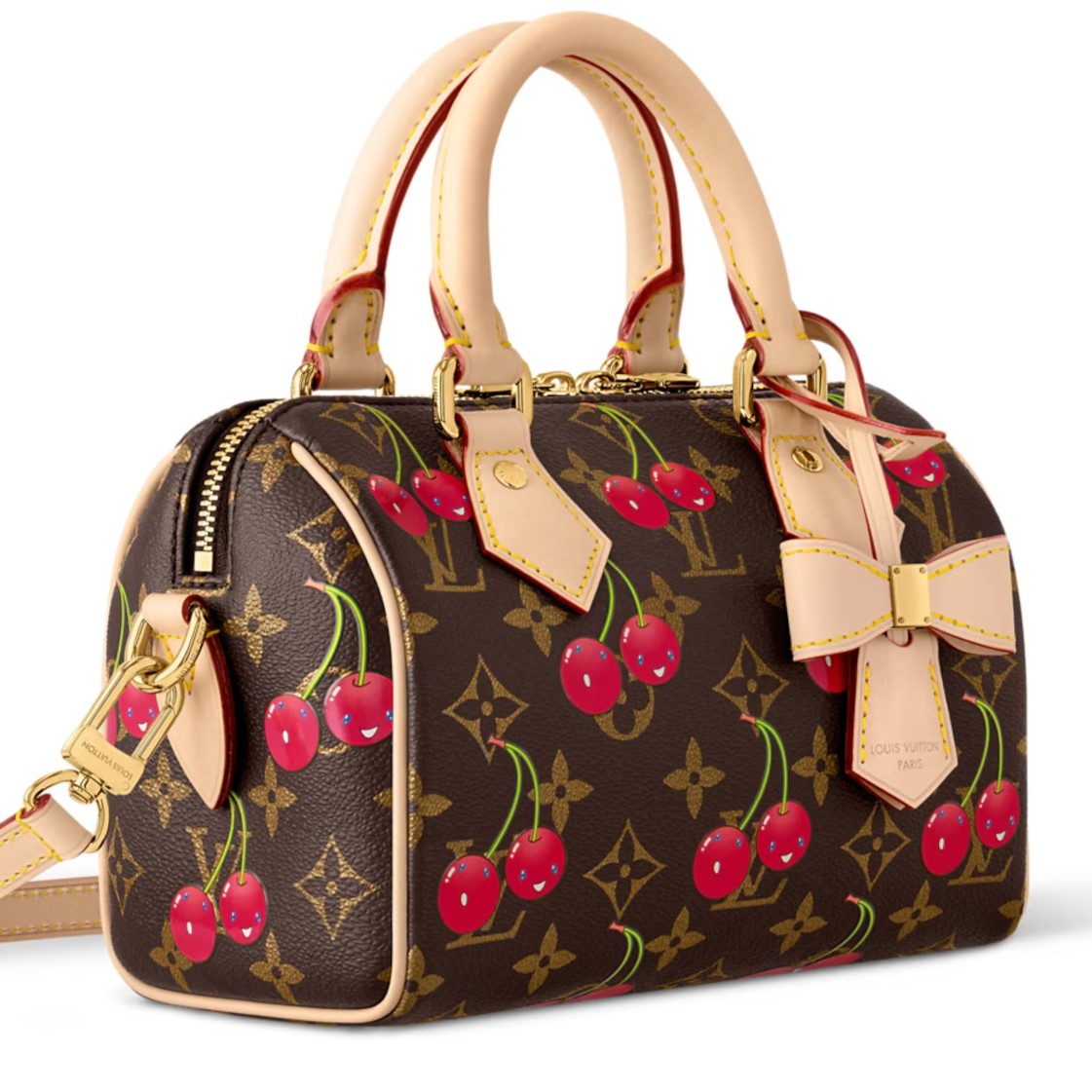 Túi Louis Vuitton Speedy Bandoulière 20 LV x TM Monogram Cherry Canvas 6