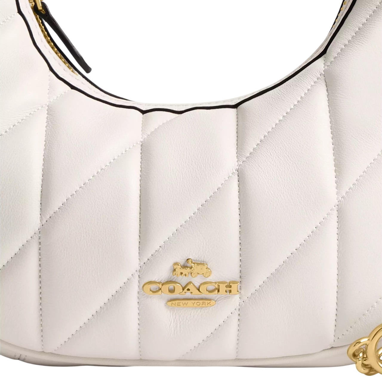 Túi Coach Carmen Mini Crossbody Bag With Quilting Chalk CY710 4