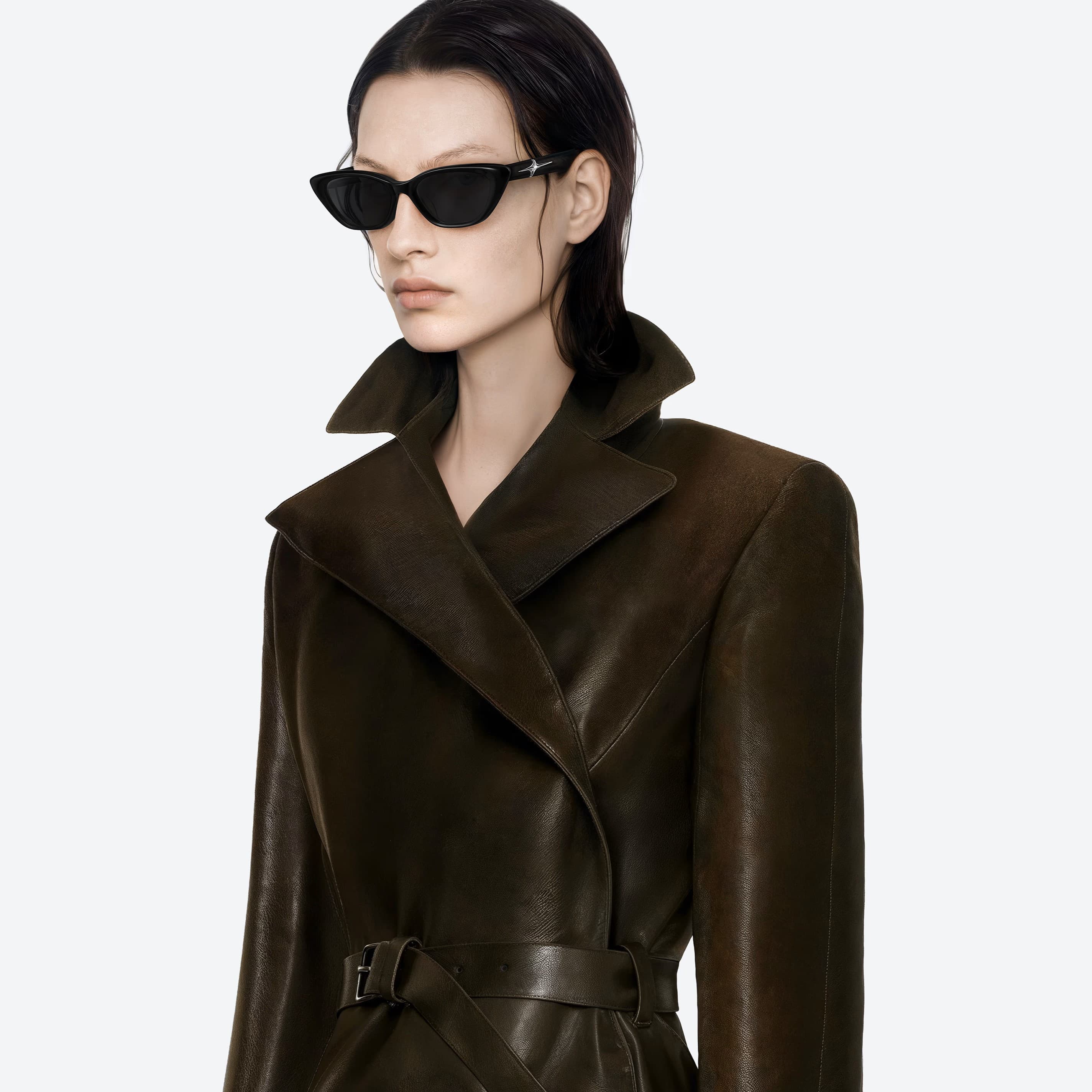Mắt kính Gentle Monster Mowa 01 Cat-eye Sunglasses in Black Acetate 4