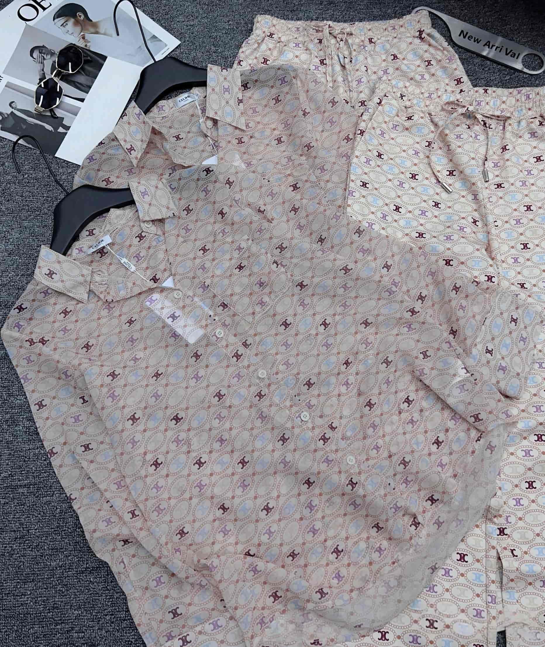 Set bộ áo dài tay quần dài suông Celine 5