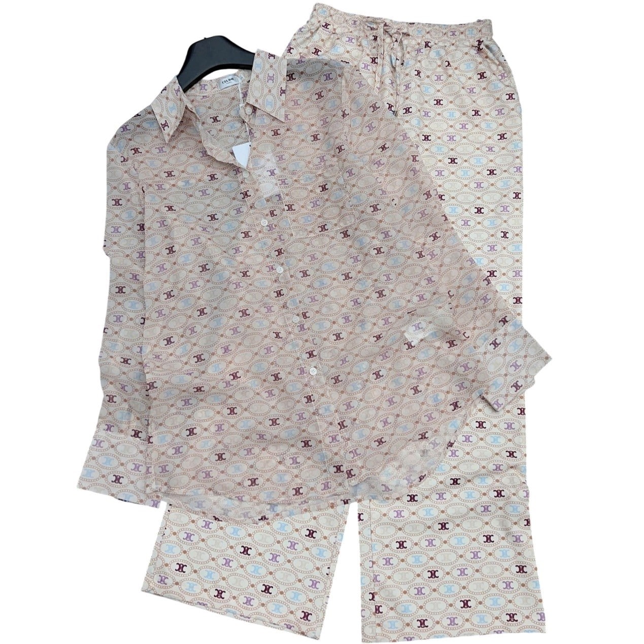 Set bộ áo dài tay quần dài suông Celine 10