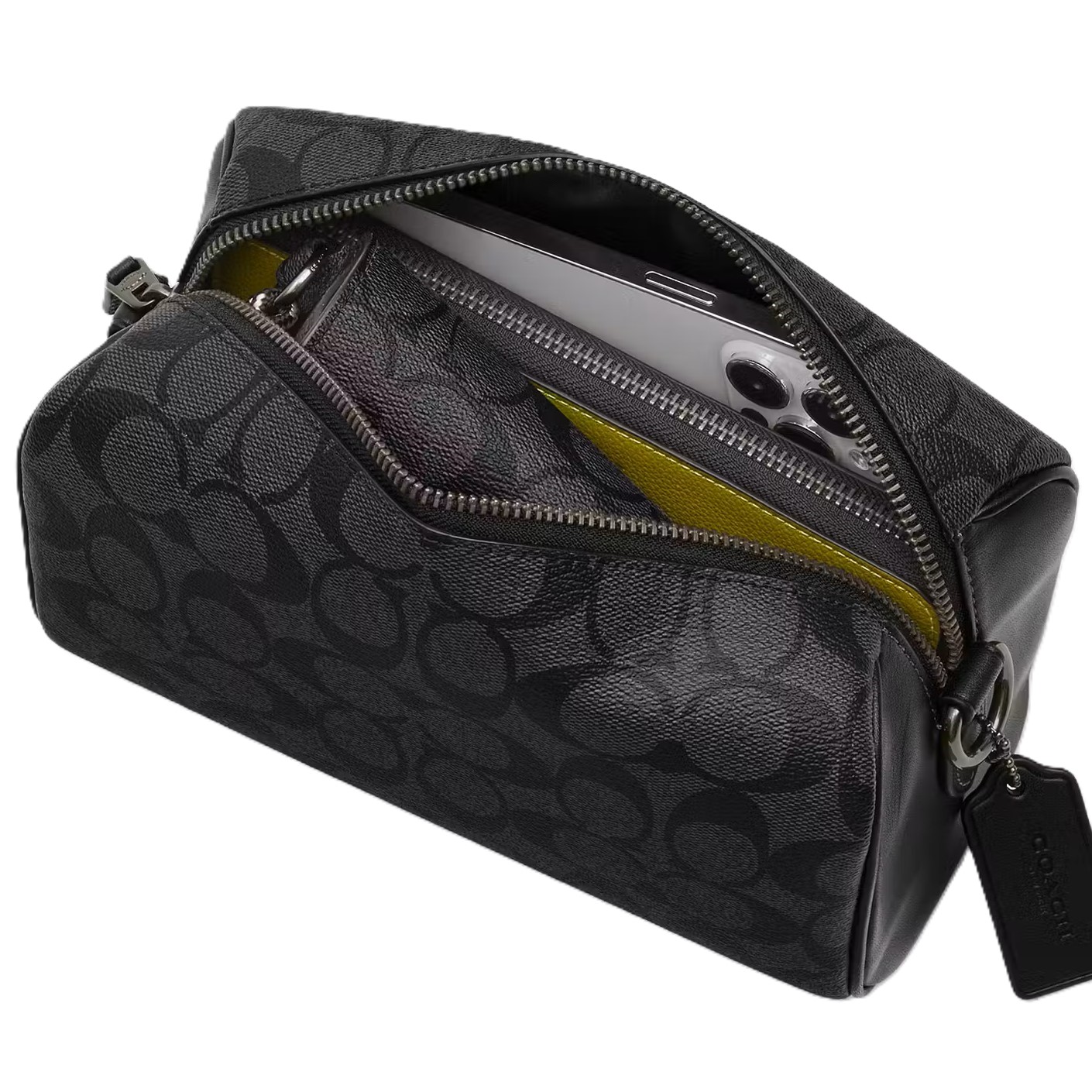 Túi Coach Axle Crossbody Bag in Signature Canvas Gray Charcoal CV762 3