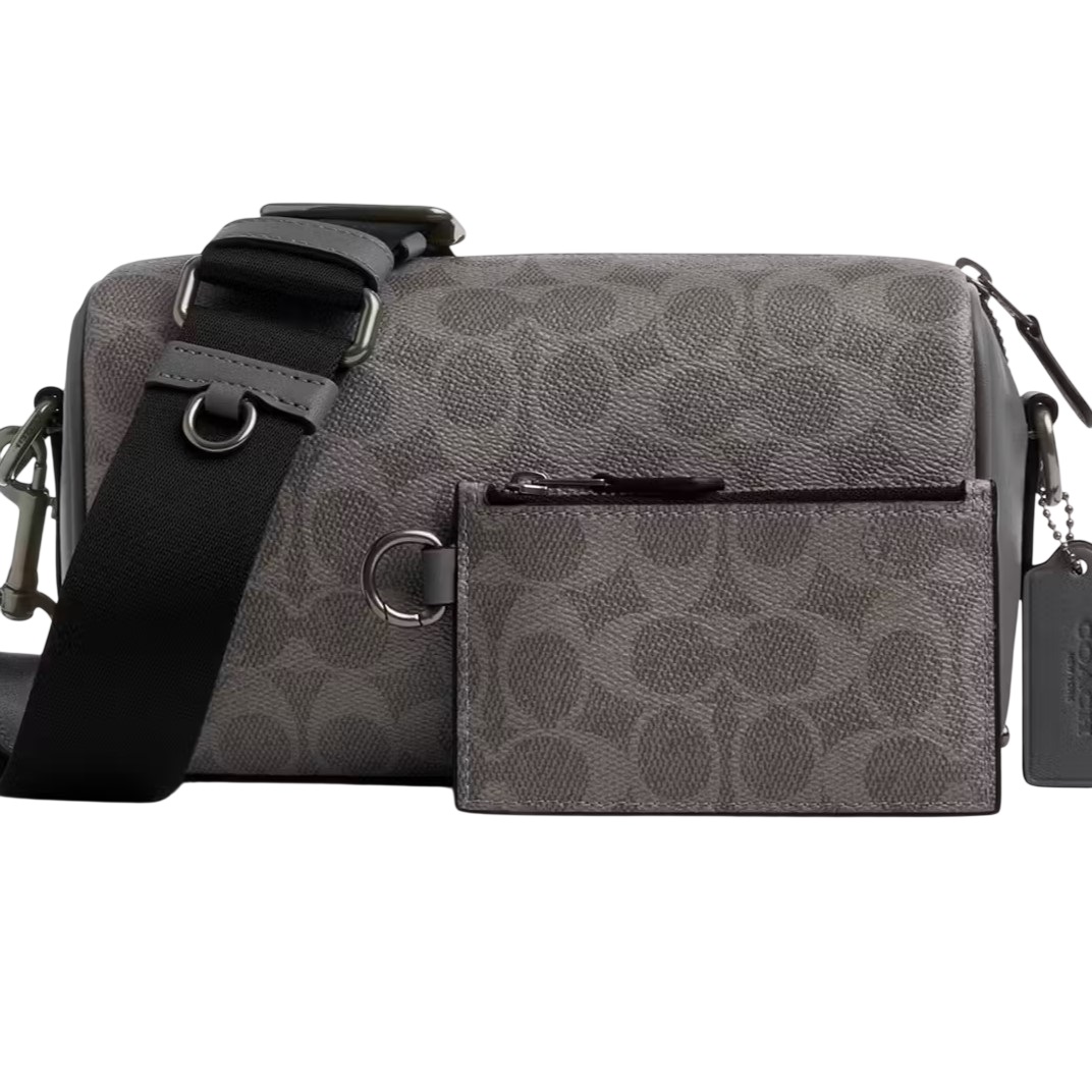 Túi Coach Axle Crossbody Bag in Signature Canvas Gray Charcoal CV762 6