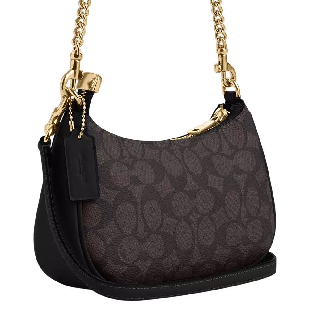 Túi Coach Teri Mini Crossbody Bag In Signature Canvas Walnut CW323 6