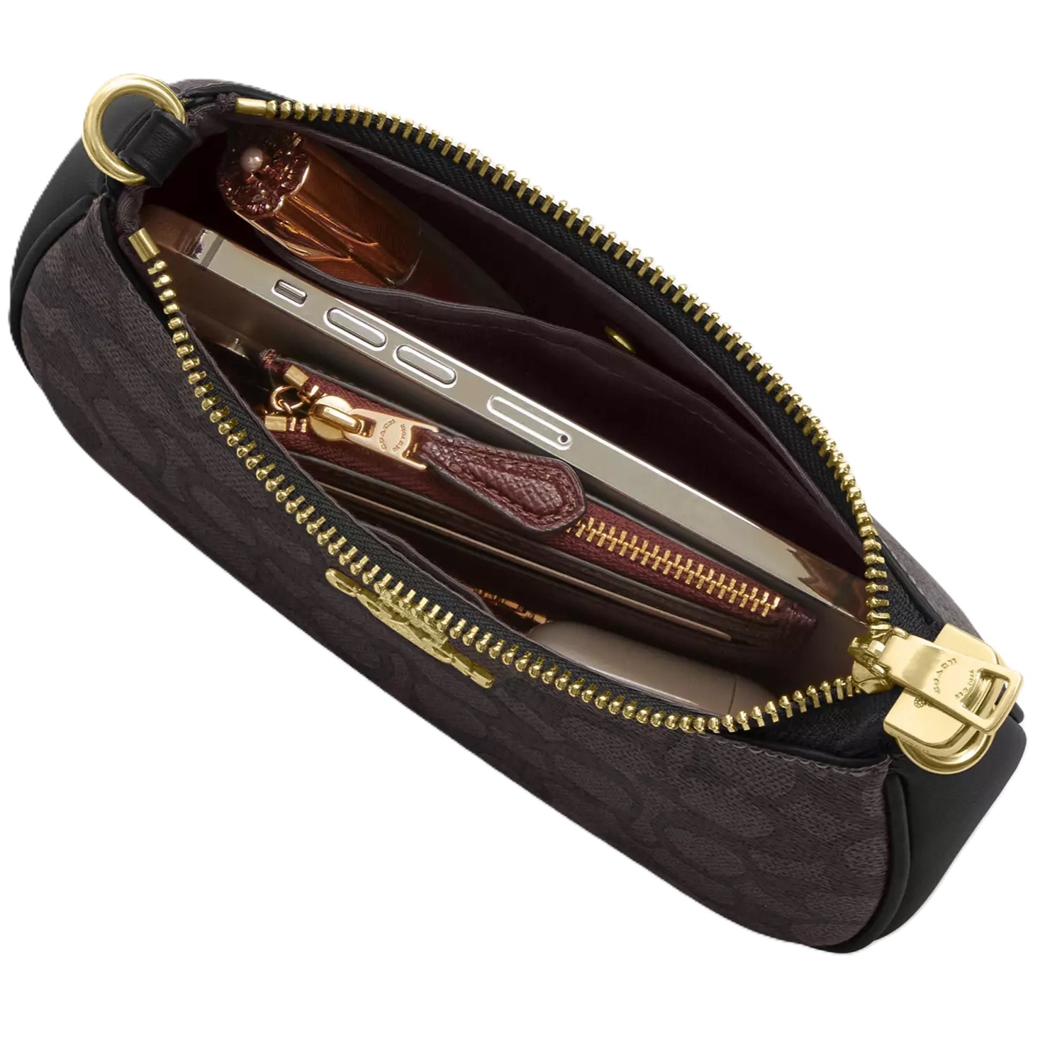 Túi Coach Teri Mini Crossbody Bag In Signature Canvas Walnut CW323 7