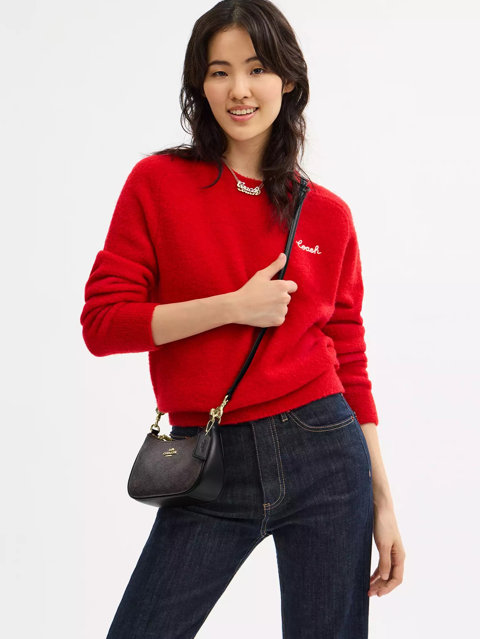 Túi Coach Teri Mini Crossbody Bag In Signature Canvas Walnut CW323 8