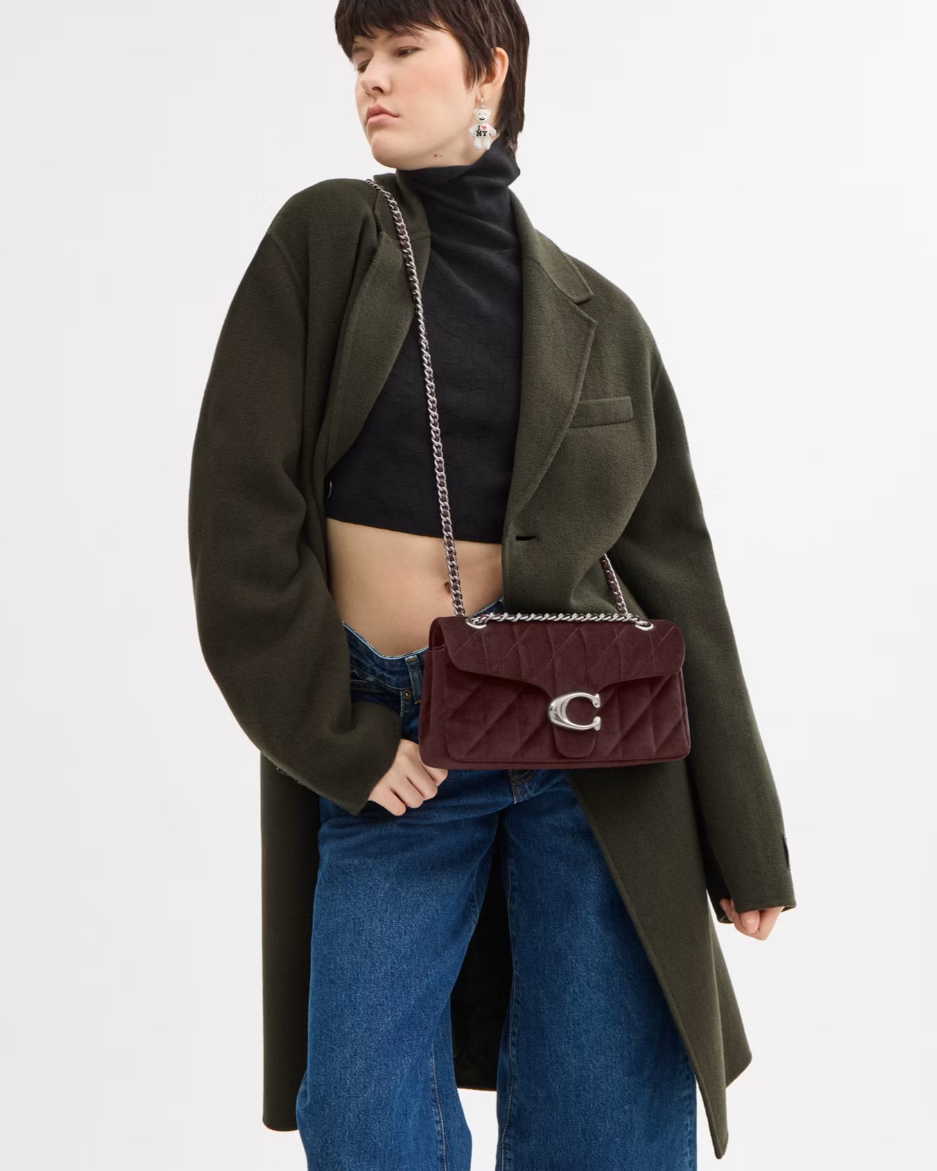 Túi Coach Tabby Shoulder Bag 26 With Quilting Merlot CW607 6