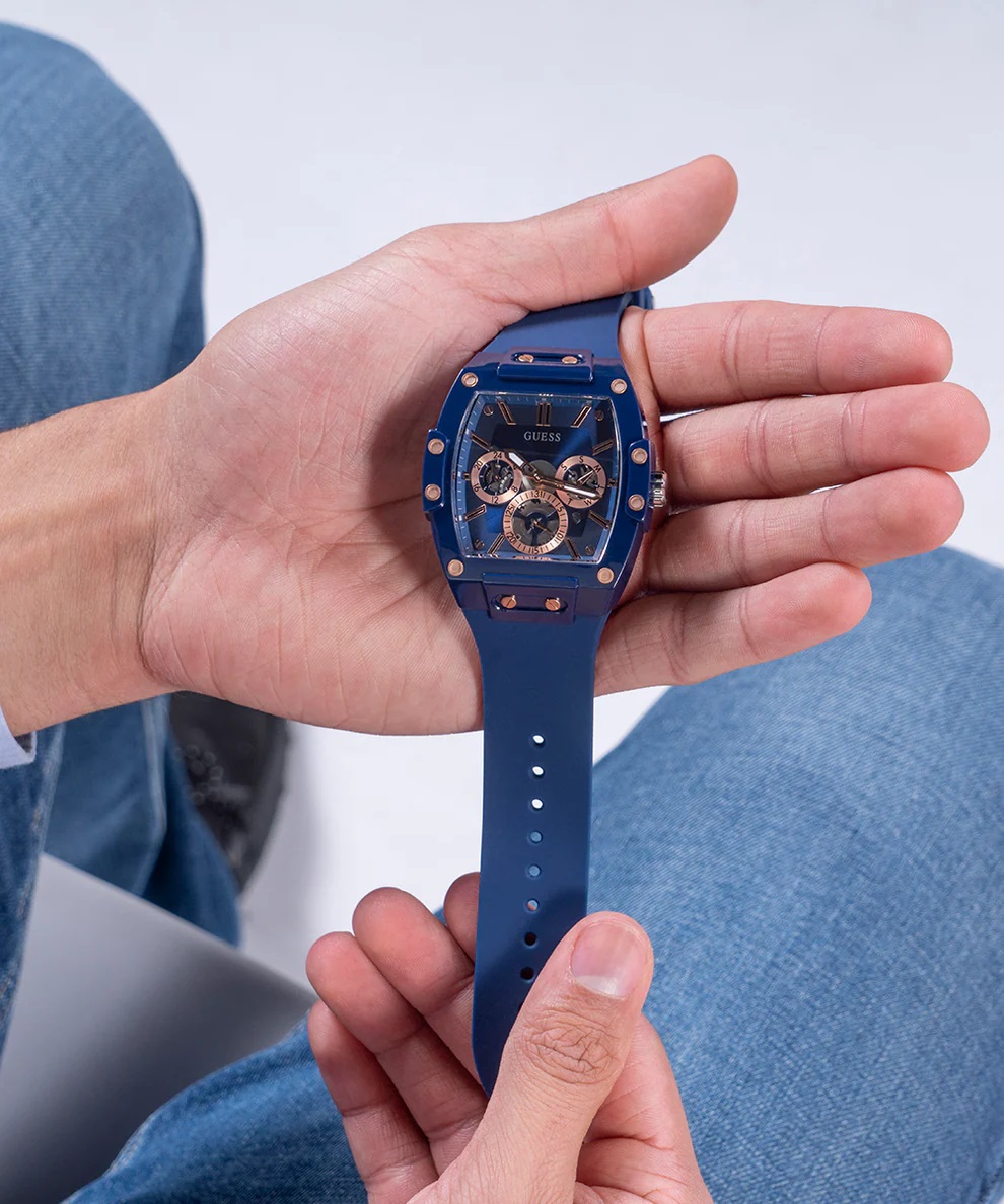 Đồng hồ Guess Chính Hãng Nam GW0203G7 Blue Silicone Men´s Watch 13