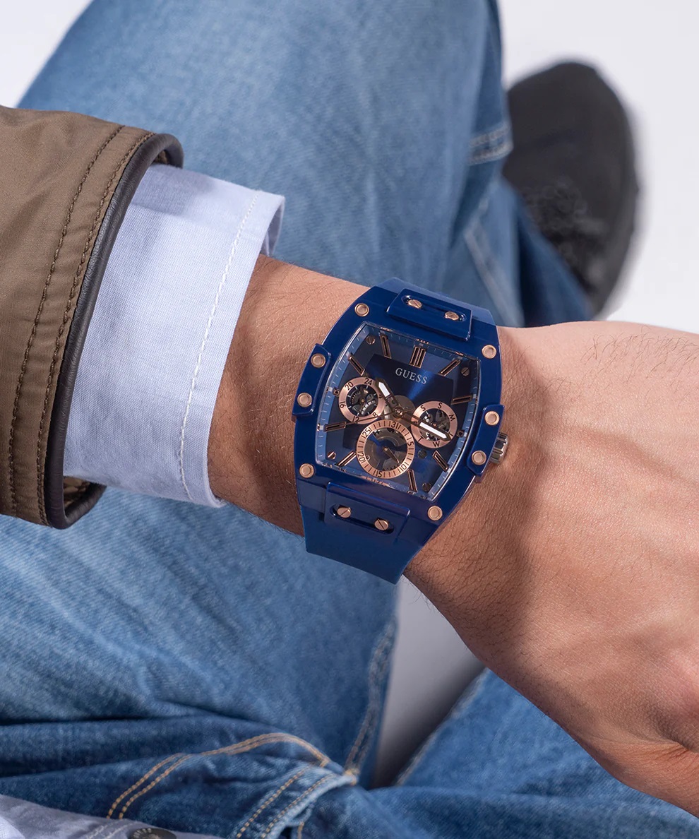 Đồng hồ Guess Chính Hãng Nam GW0203G7 Blue Silicone Men´s Watch 14