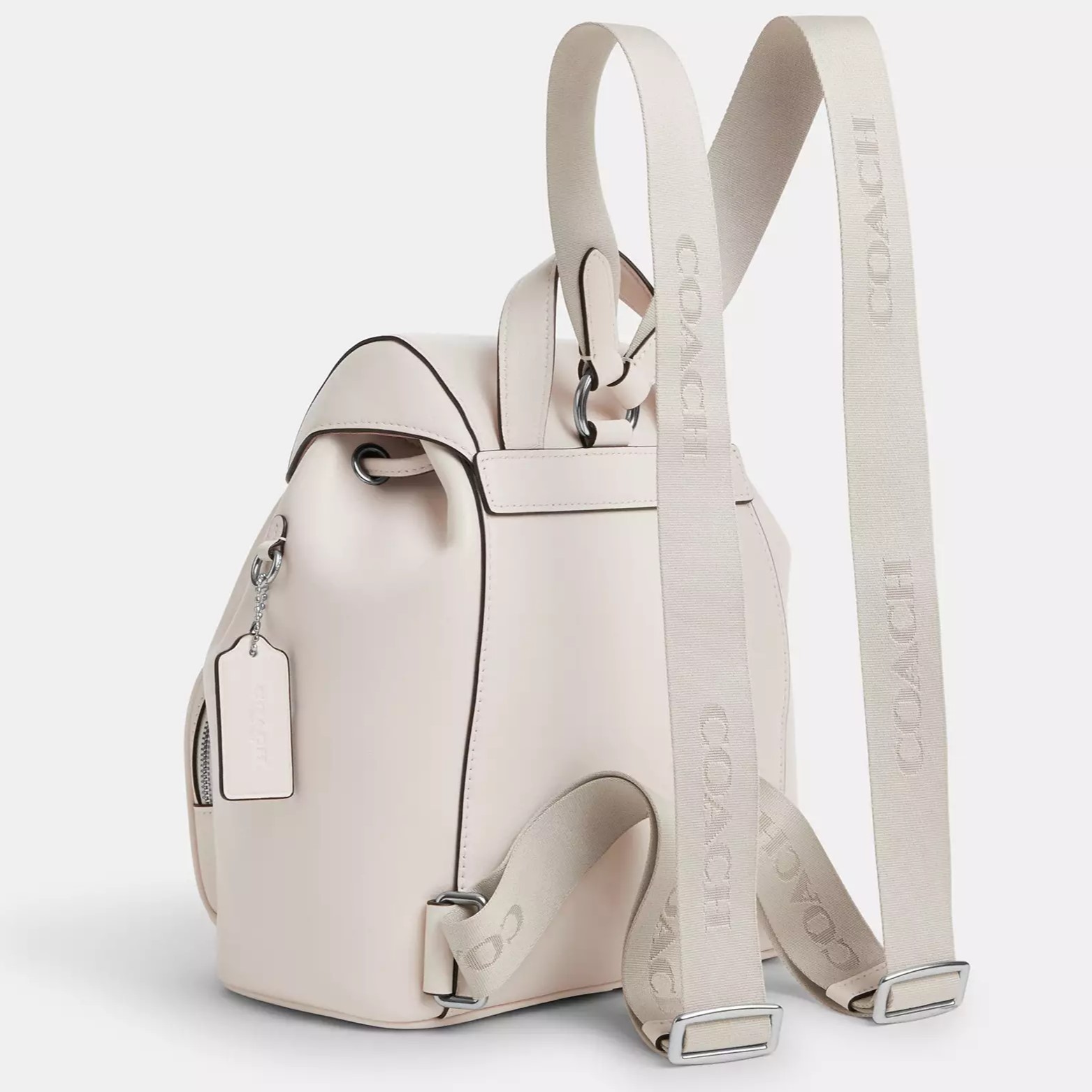 BALO NỮ COACH PACE SILVER CHALK REFINED CALF LEATHER BACKPACK CR100 5