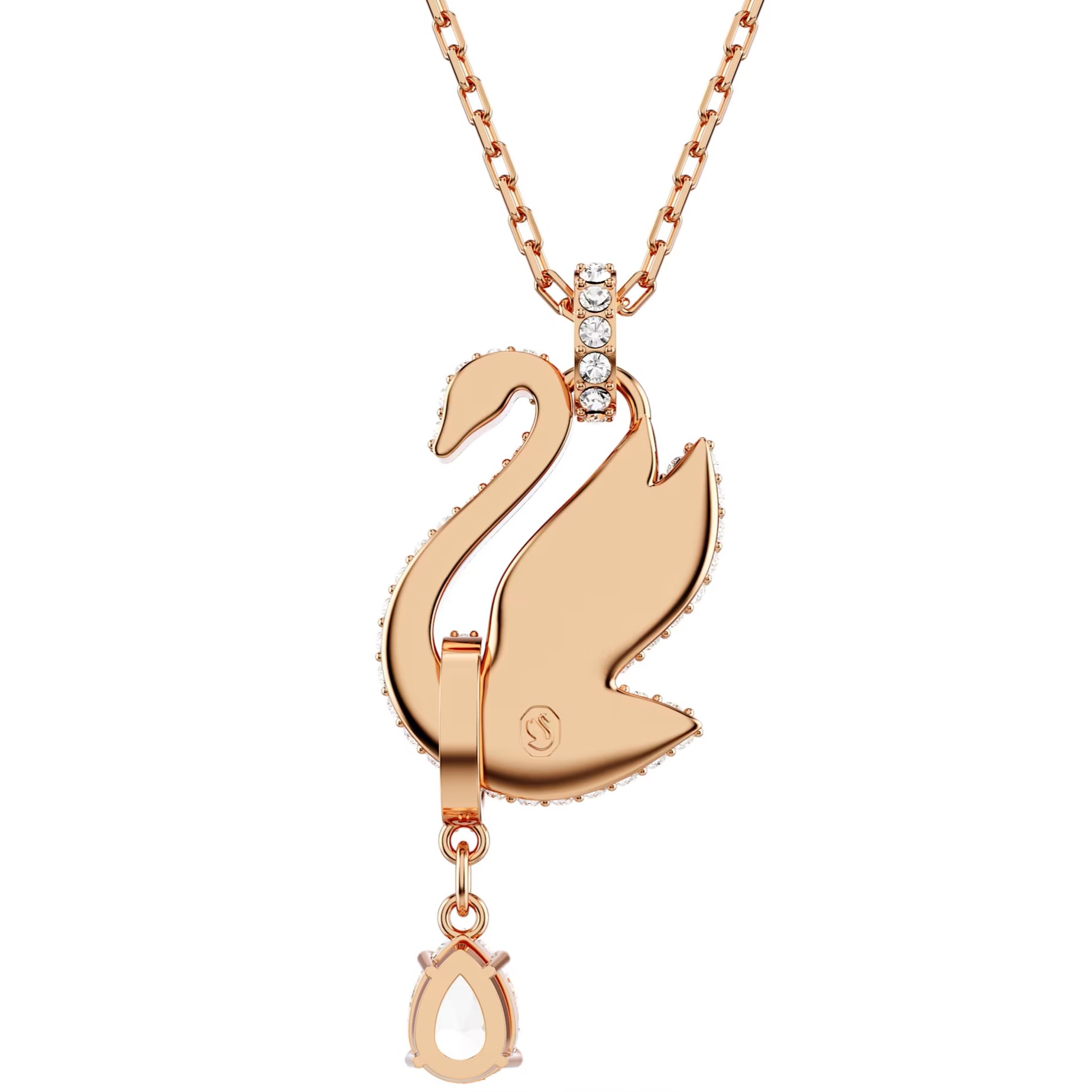 DÂY CHUYỀN SWAROVSKI THIÊN NGA SWAN PENDANT SMALL BLACK ROSE GOLD-TONE PLATED 5678045 2
