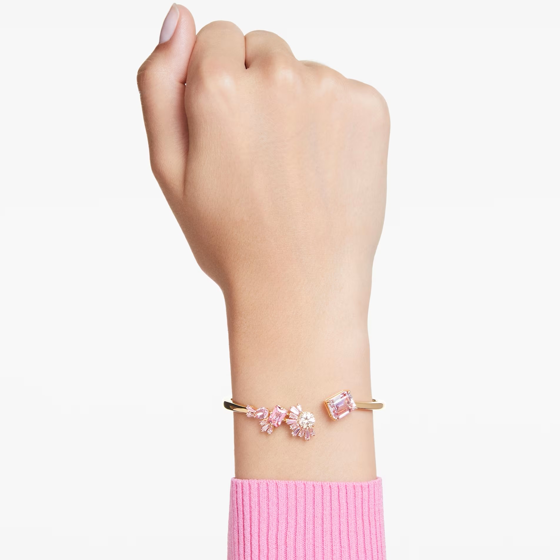 LẮC TAY SWAROVSKI GEMA BANGLE MIXED CUTS PINK GOLD-TONE PLATED 5688481 4