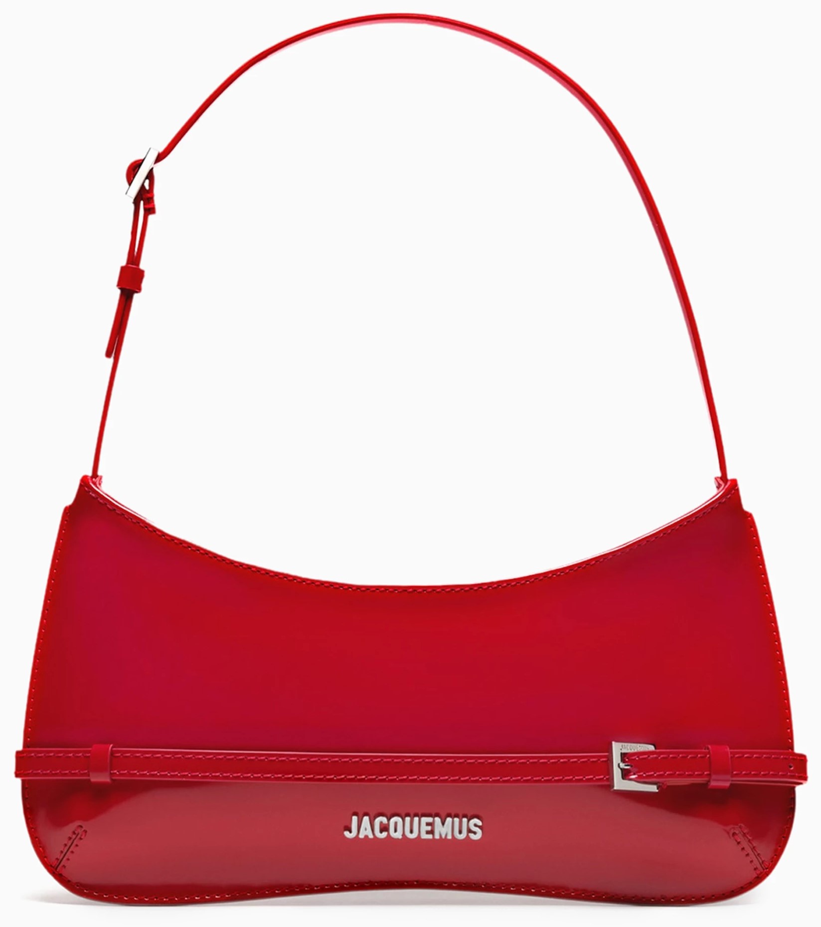 Túi kẹp nách Jacquemus Le Bisou Ceinture Patent Leather Shoulder Bag Red 14