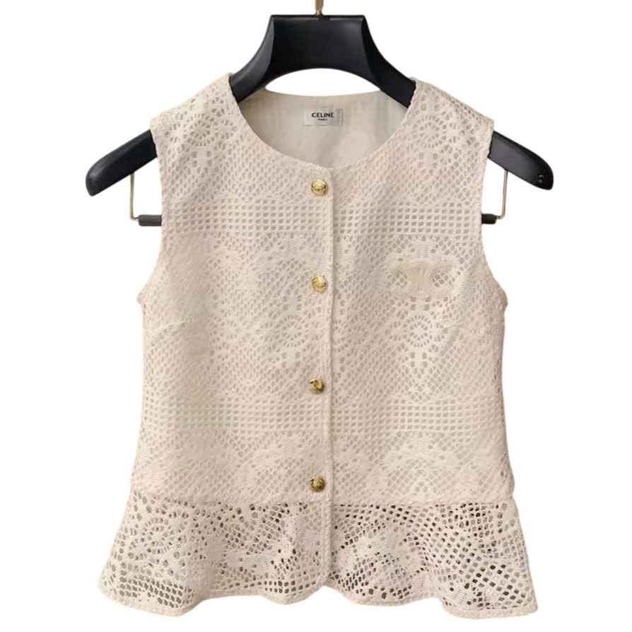 Set bộ áo quần Celine vải ren 1