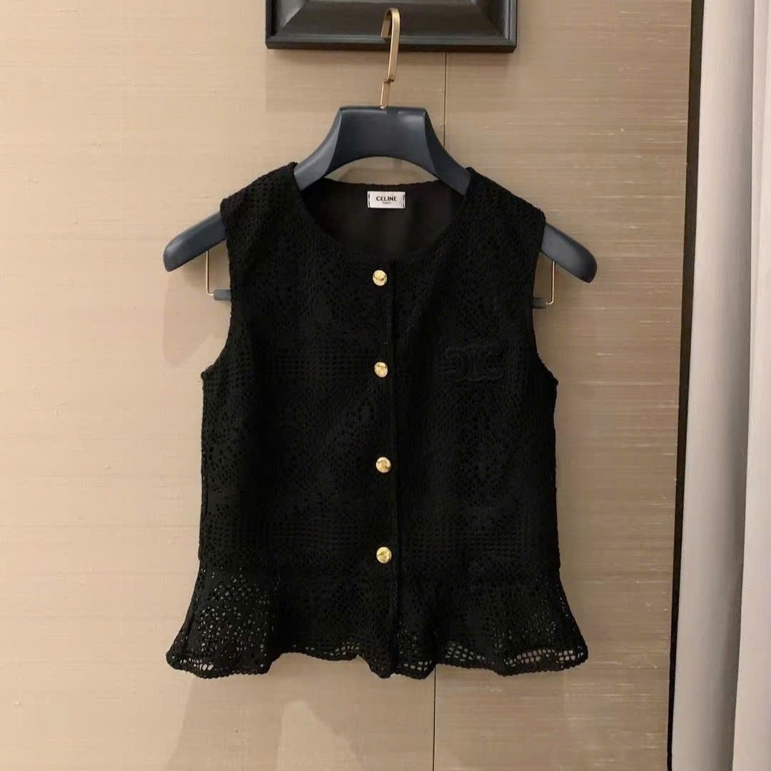 Set bộ áo quần Celine vải ren 3