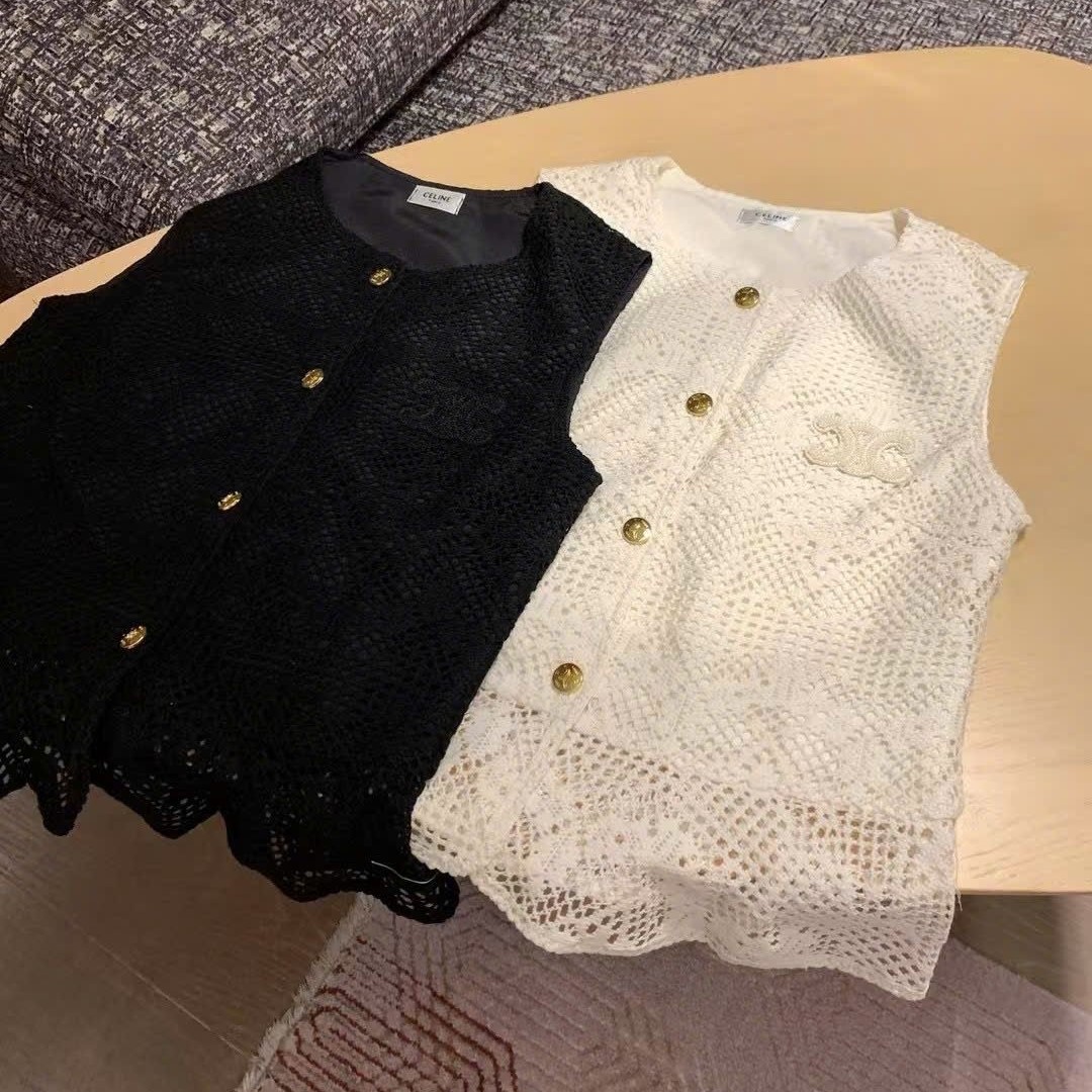 Set bộ áo quần Celine vải ren 2