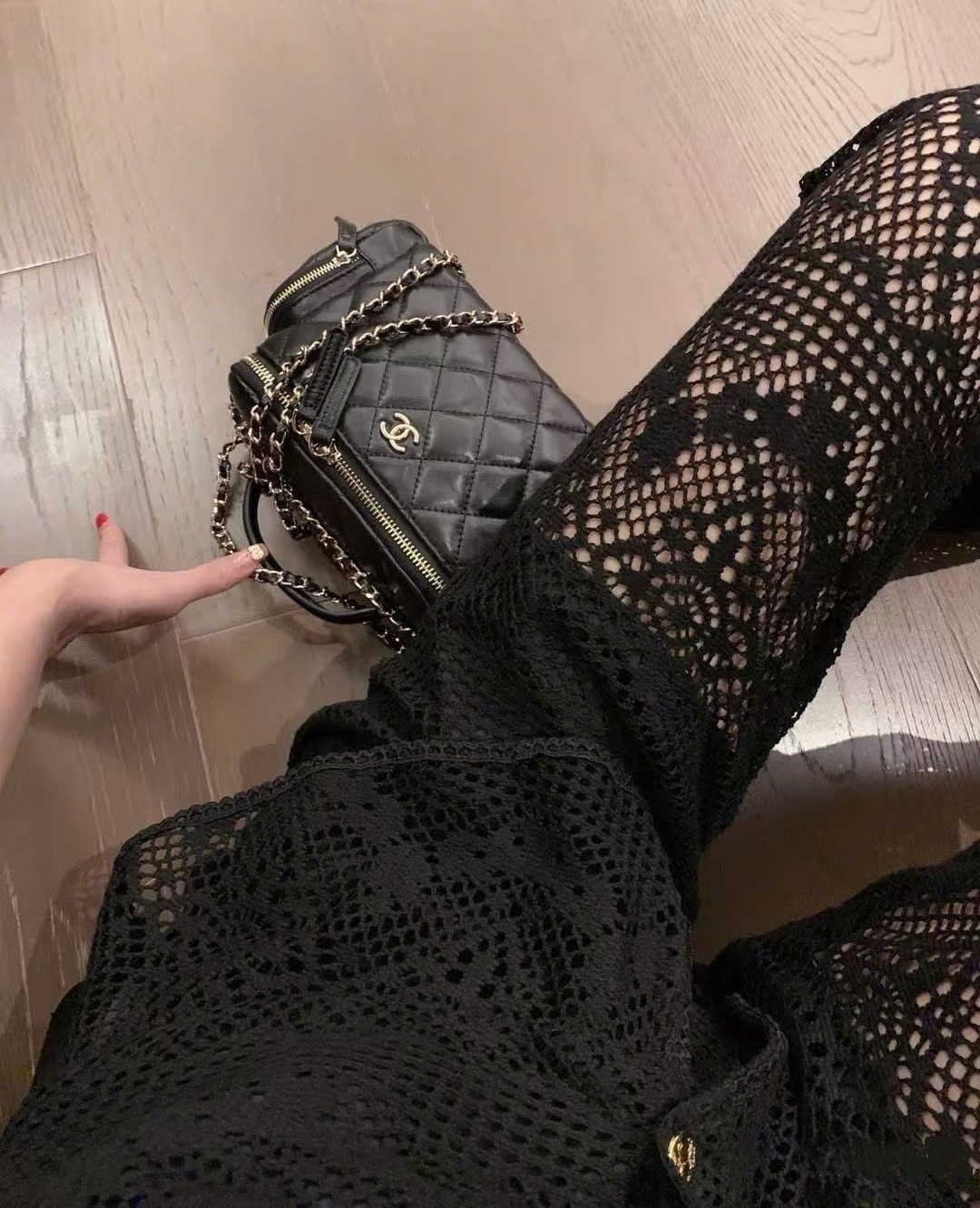Set bộ áo quần Celine vải ren 10