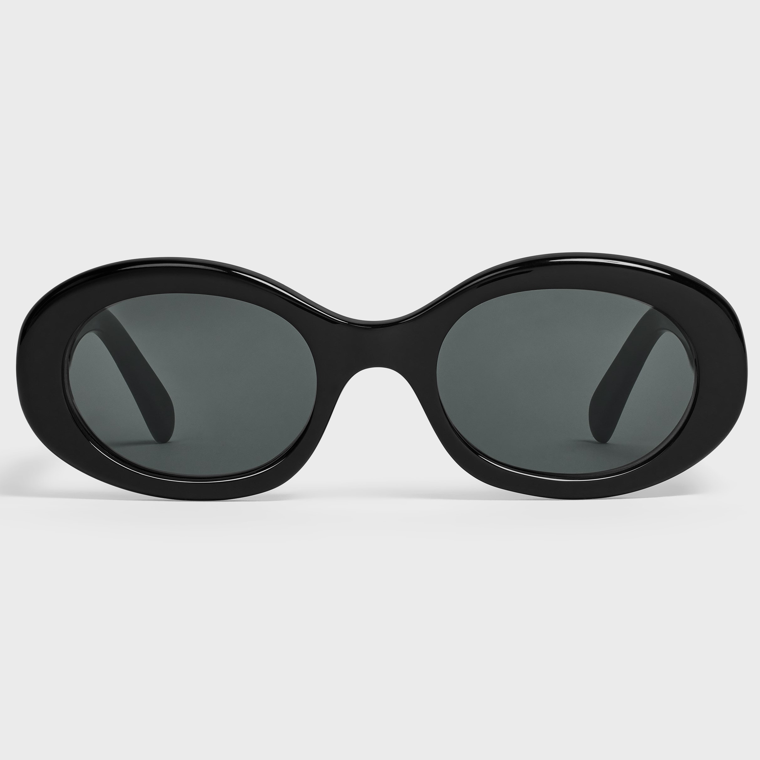 MÁT NỮ CELINE TRIOMPHE 01 SUNGLASSES IN OVAL BLACK ACETATE FRAME 2