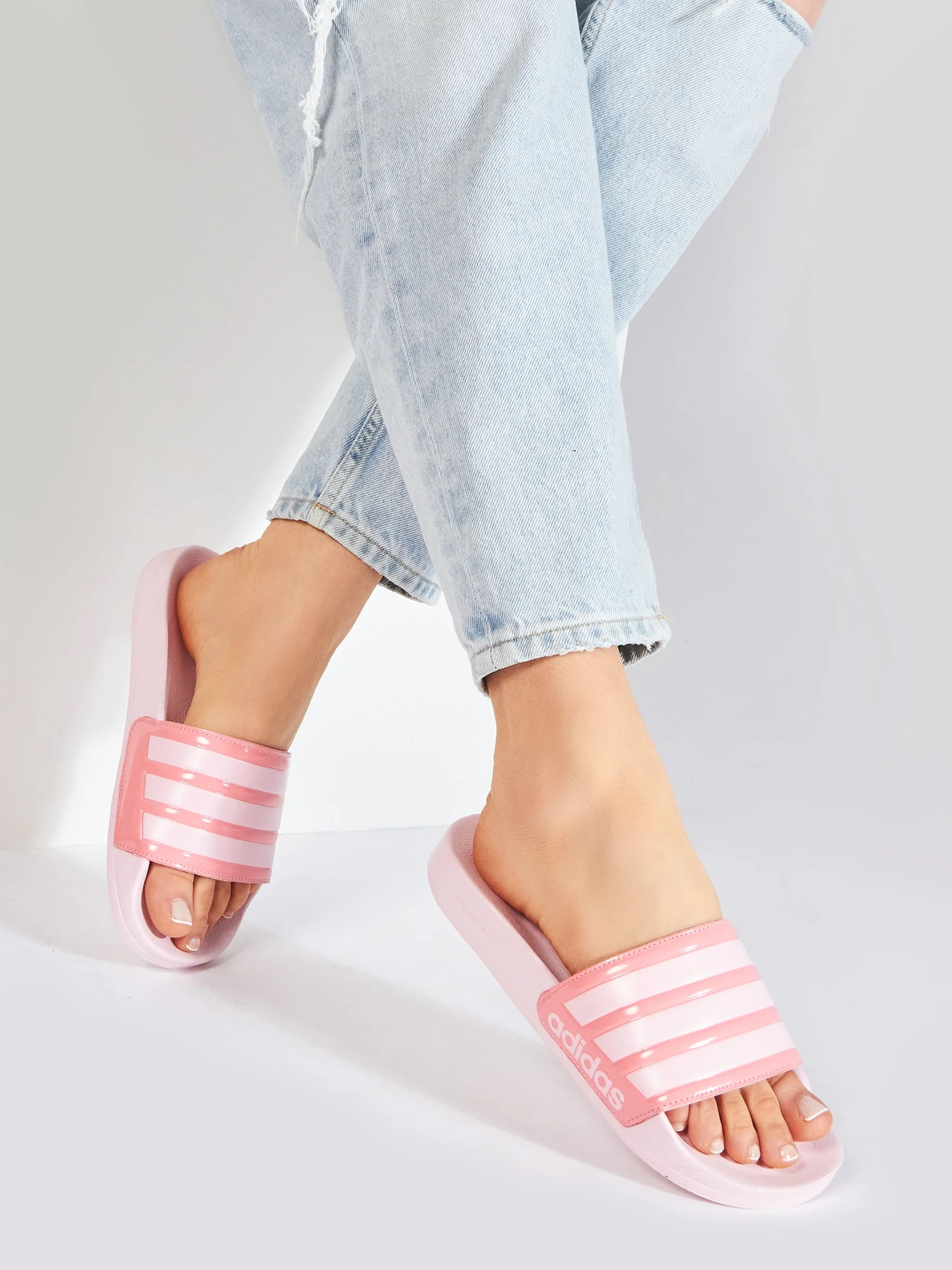 Dép Adidas Quai Ngang Adilette Shower Slides Clear Pink Super Pop FZ2853 10