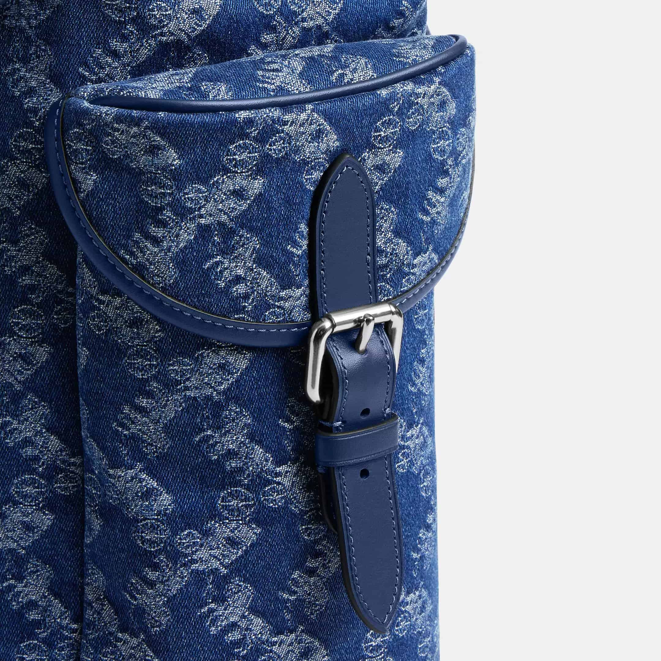 Balo Coach Hitch Backpack With Horse And Carriage Print Deep Blue CAJ51 2