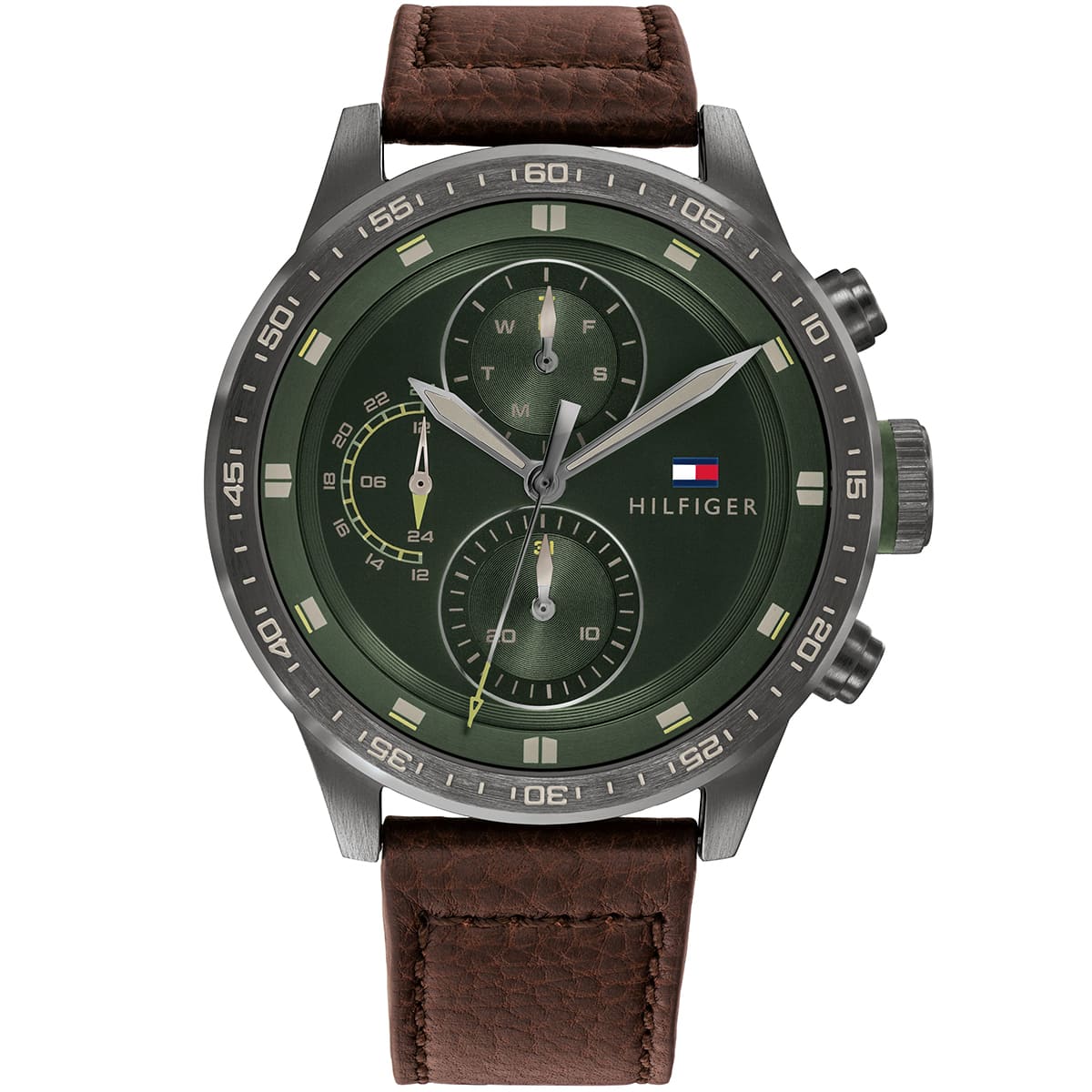 Đồng hồ nam Tommy Hilfiger Green Dial Leather Strap Watch For Men 1791809 8