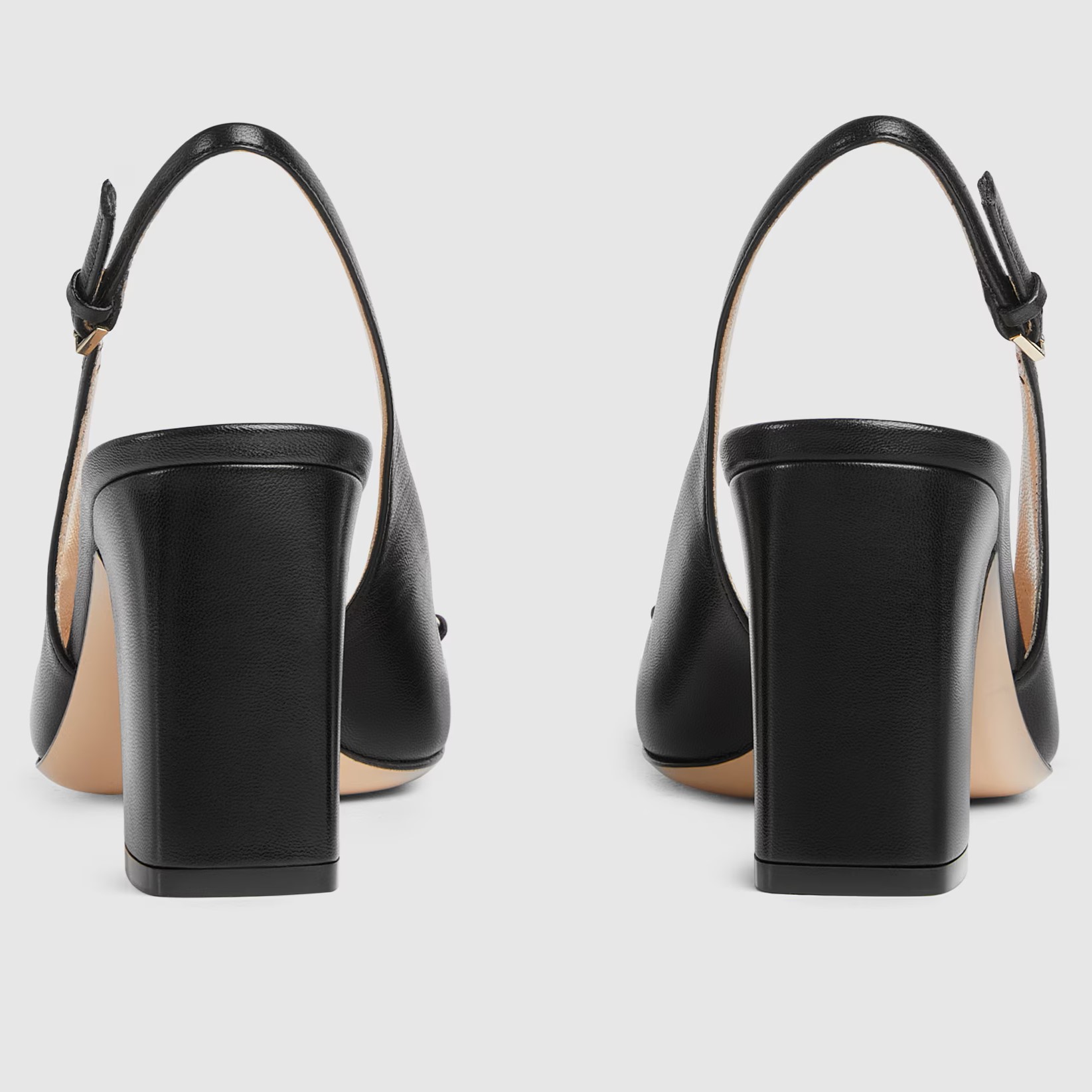 Giày nữ Gucci Womens Horsebit Slingback Black Leather 794324 3