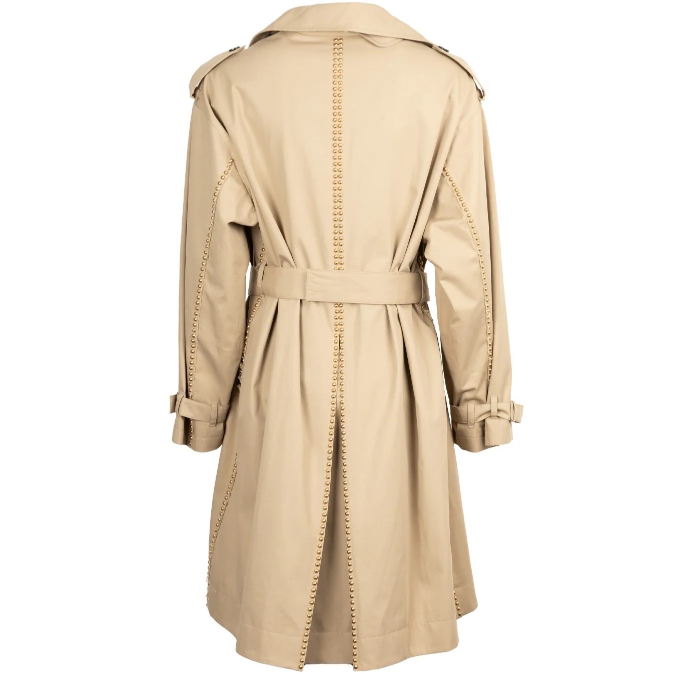 Áo khoác Dior Embroidered Trench Coat Beige Cotton Gabardine and Gold-Finish Studs 6