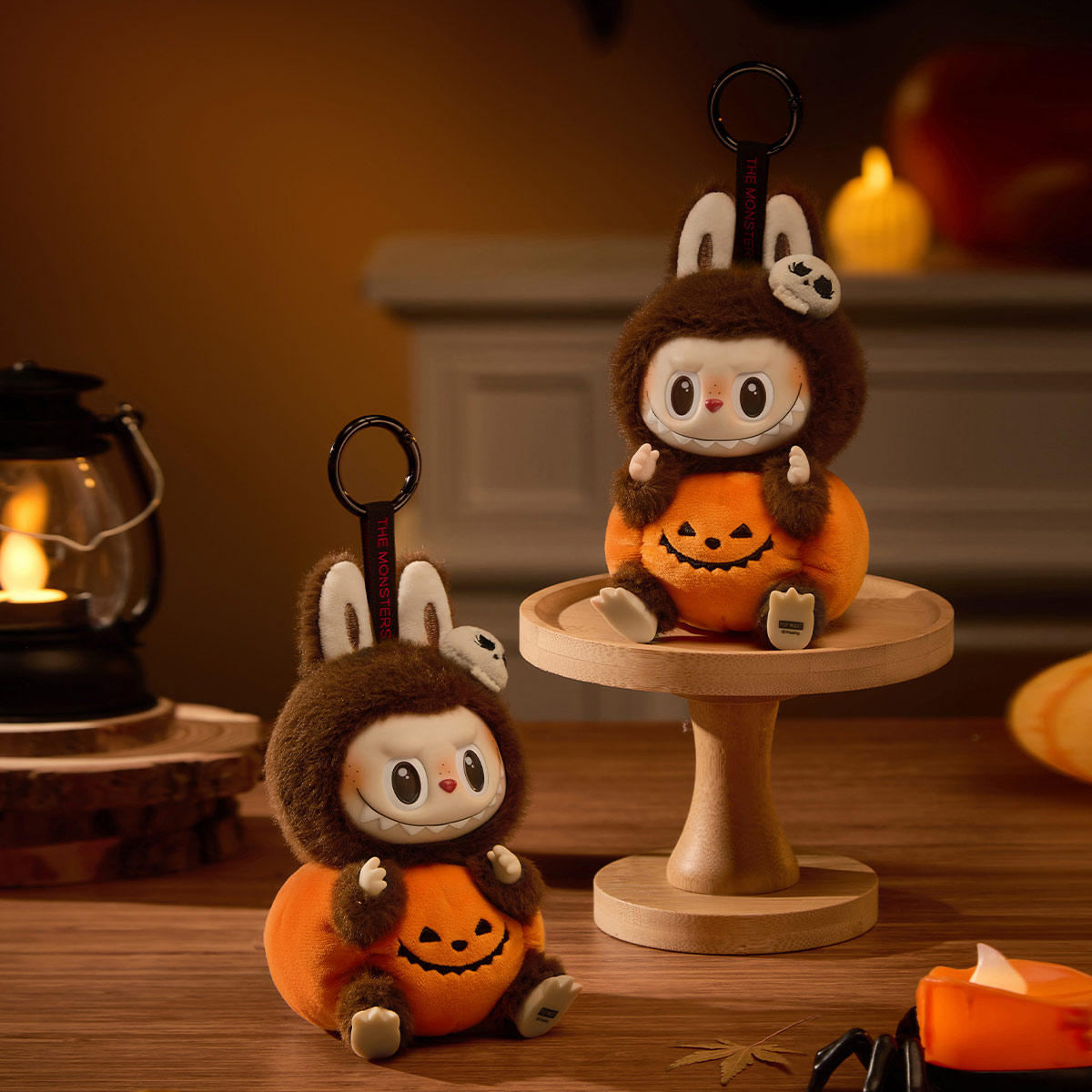 The Monsters Labubu Happy Halloween Party Series-Sitting Pumpkin Vinyl Plush Pendant 5