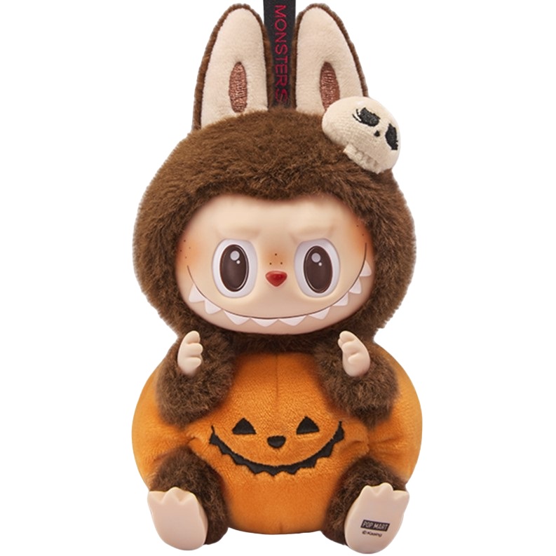 The Monsters Labubu Happy Halloween Party Series-Sitting Pumpkin Vinyl Plush Pendant 9